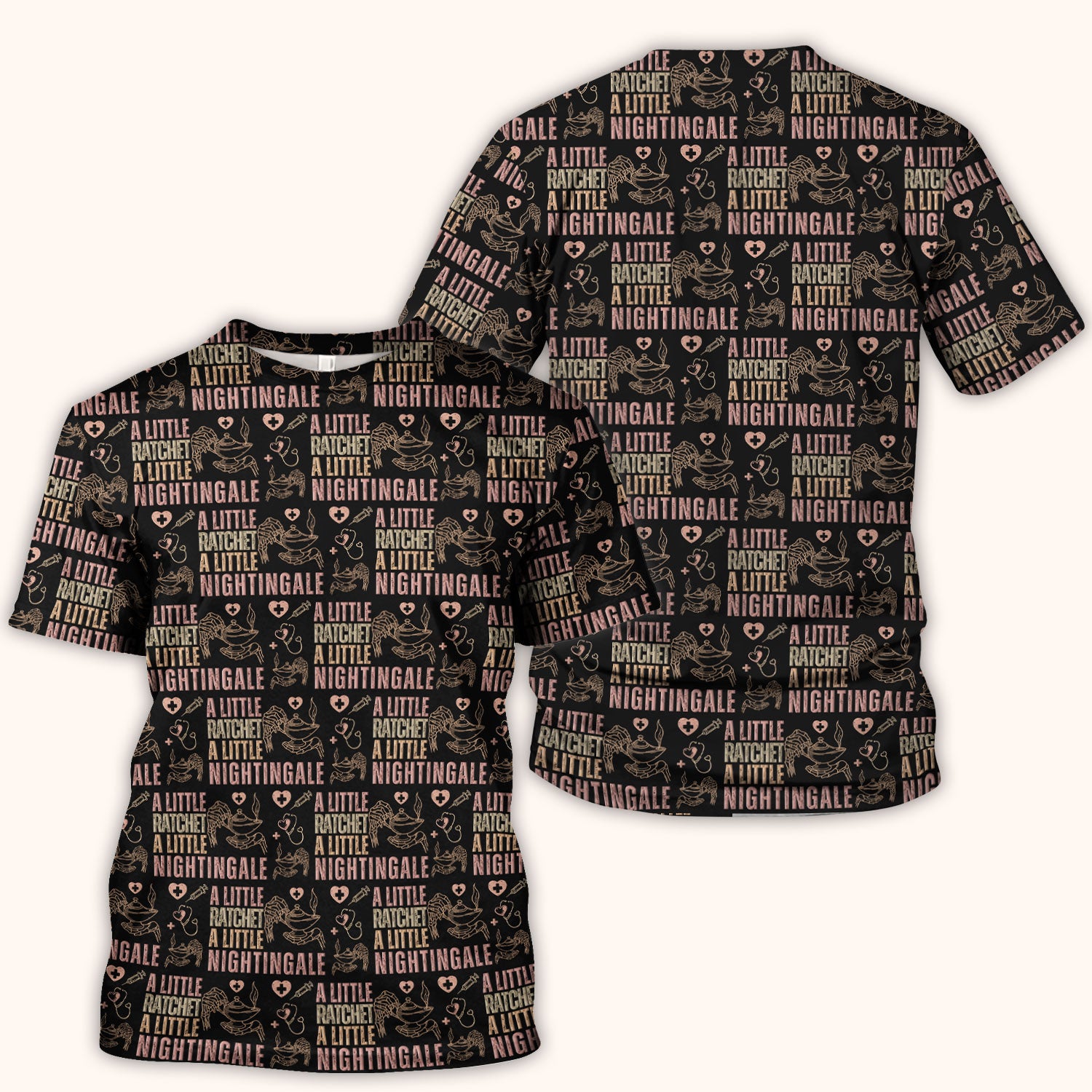 A Little Ratchet A Little Nightingale Nurse Scrub Top, Breathable Fabrics Nursing Uniform