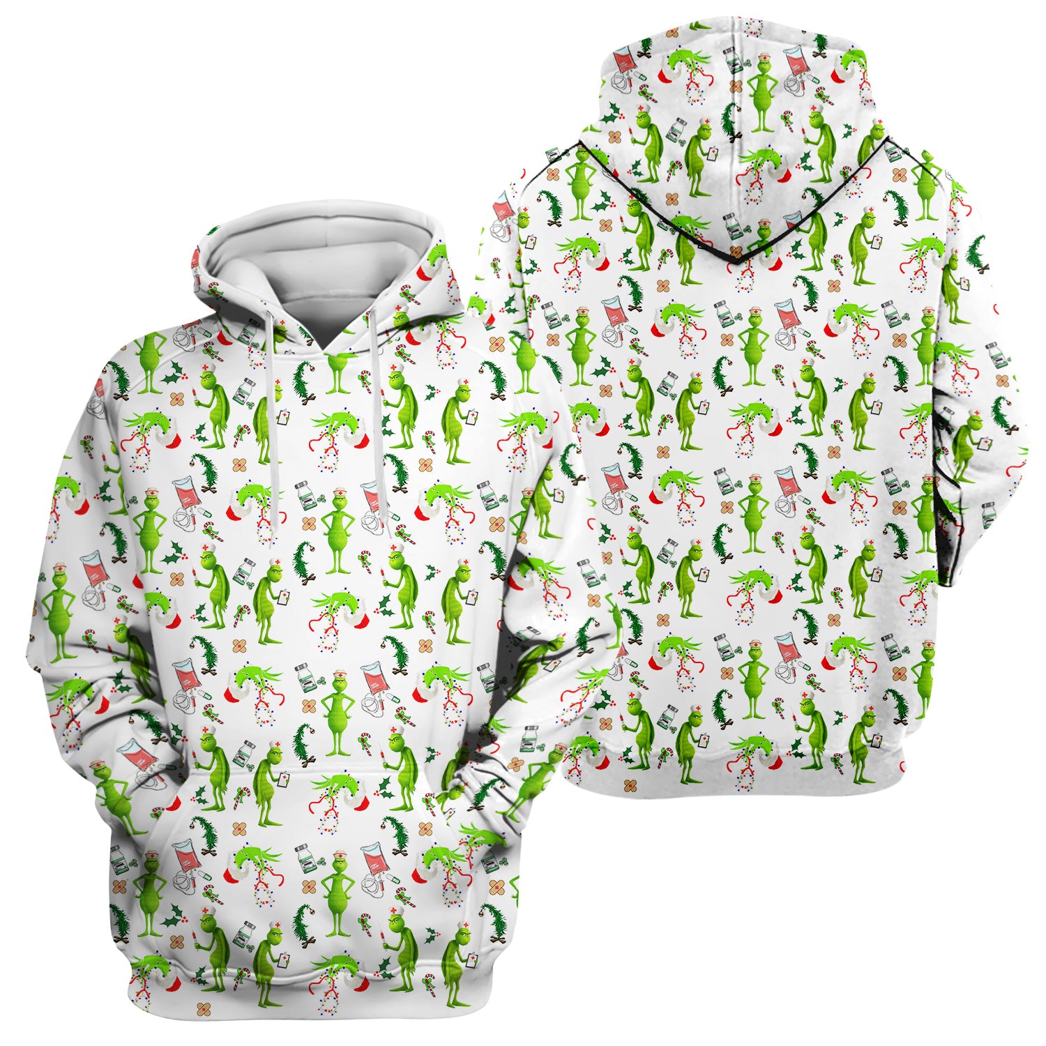 Funny Grinch Scrub Top - Christmas Nurse Shirt for Women - Multiple Color Options CNA RN LPN Gift