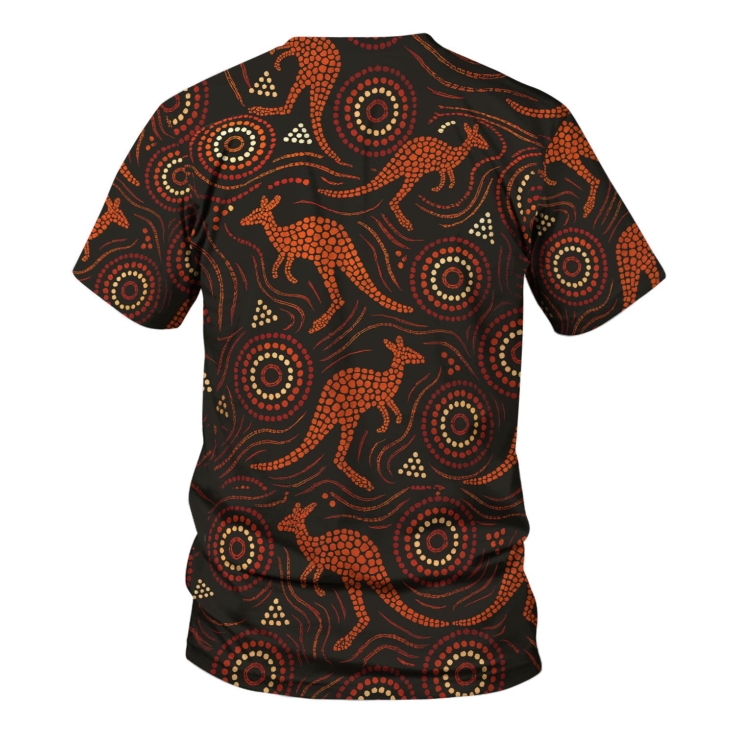 Australian Indigenous Medical Pattern Shirt, Aboriginal Dot Art Kangaroo Nurse Scrub Top,  Breathable Fabrics Nursing Uniform