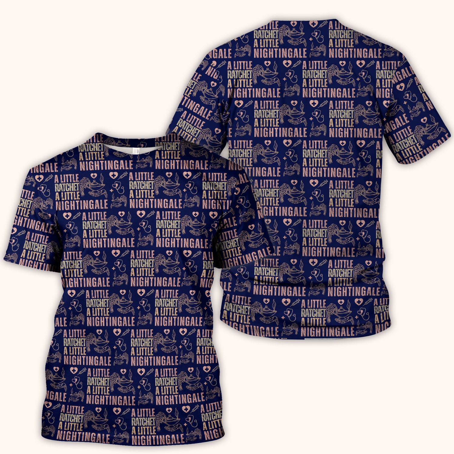 A Little Ratchet A Little Nightingale Nurse Scrub Top, Breathable Fabrics Nursing Uniform