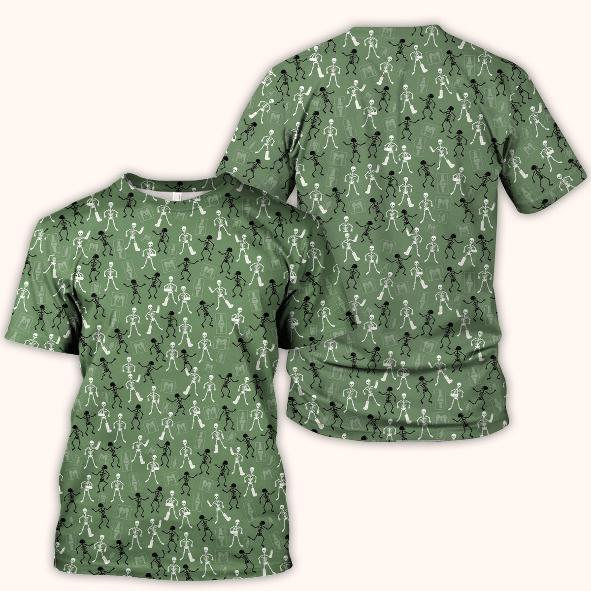 Halloween Orthopedic Skeleton Scrub Top, Comfortable Scrubs for Orthopedic Nurses