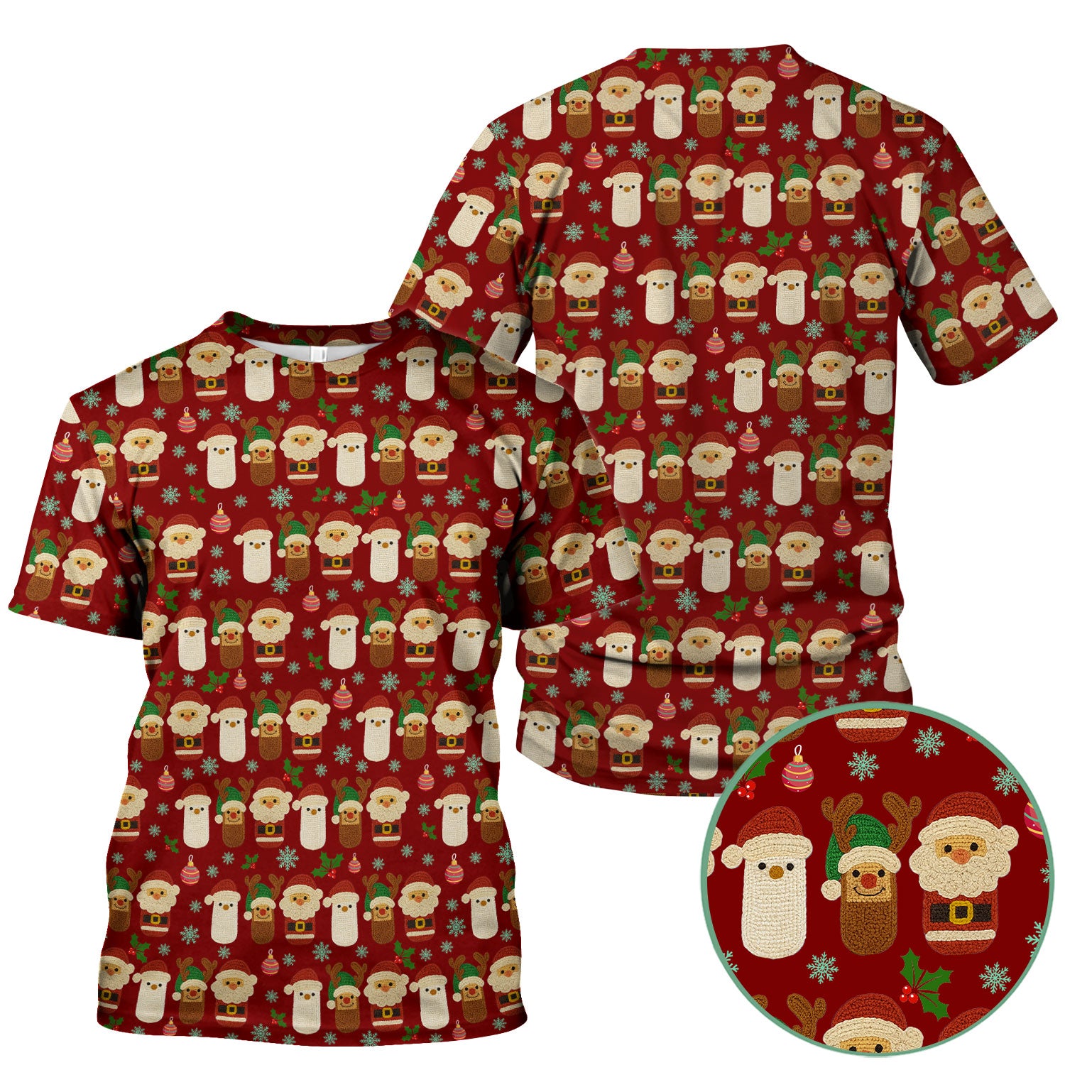 Christmas Santa Reindeer Snowman Scrub Top - Holiday Chill Pill Nurse Shirt - Funny Medical Uniform for Women