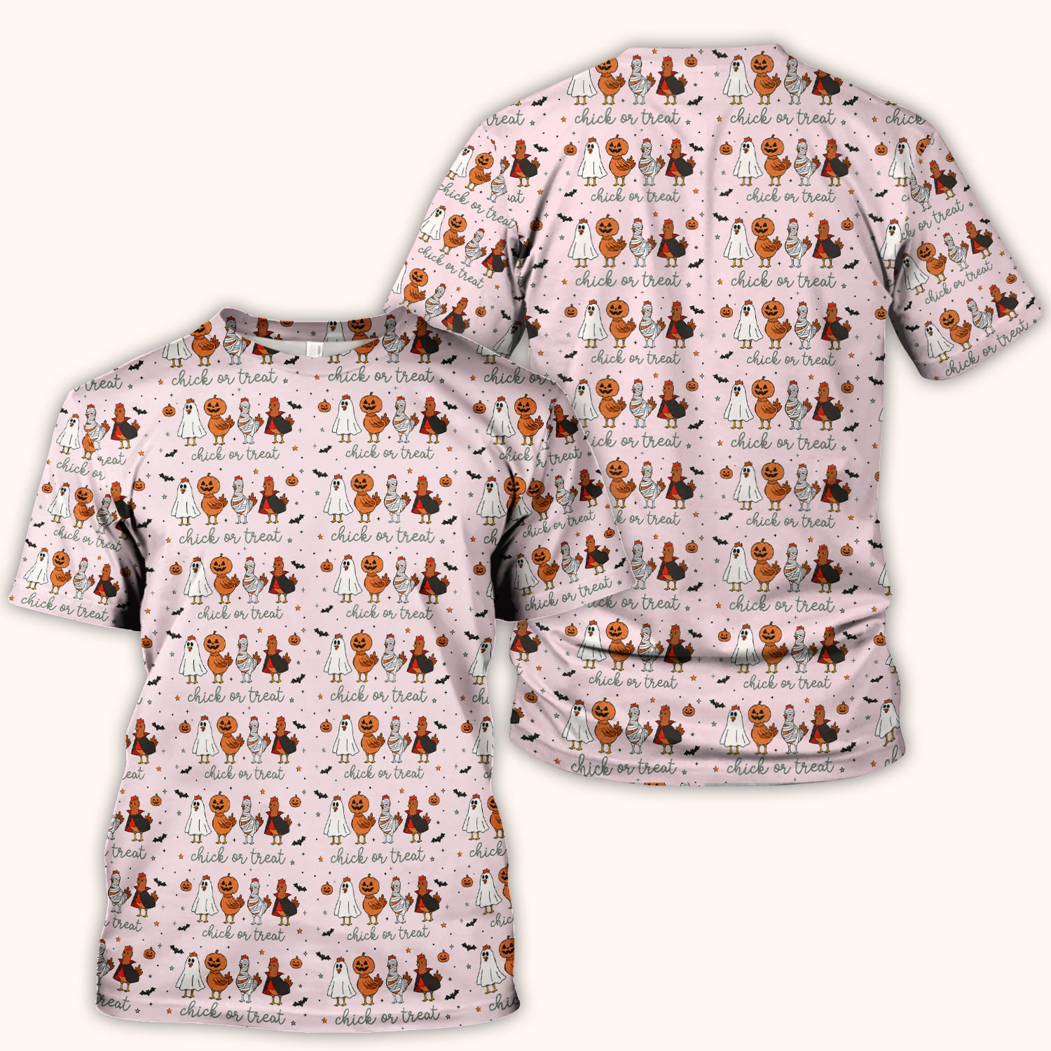 Funny Chick Or Treat Season Scrub Top, Comfortable Scrubs for Nurses
