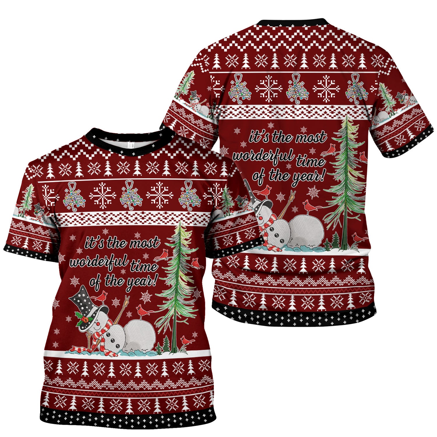 Snowman Christmas Scrub Top, Funny Holiday Nurse Shirt, It's The Most Wonderful Time Of The Year Uniform FOr Nursing