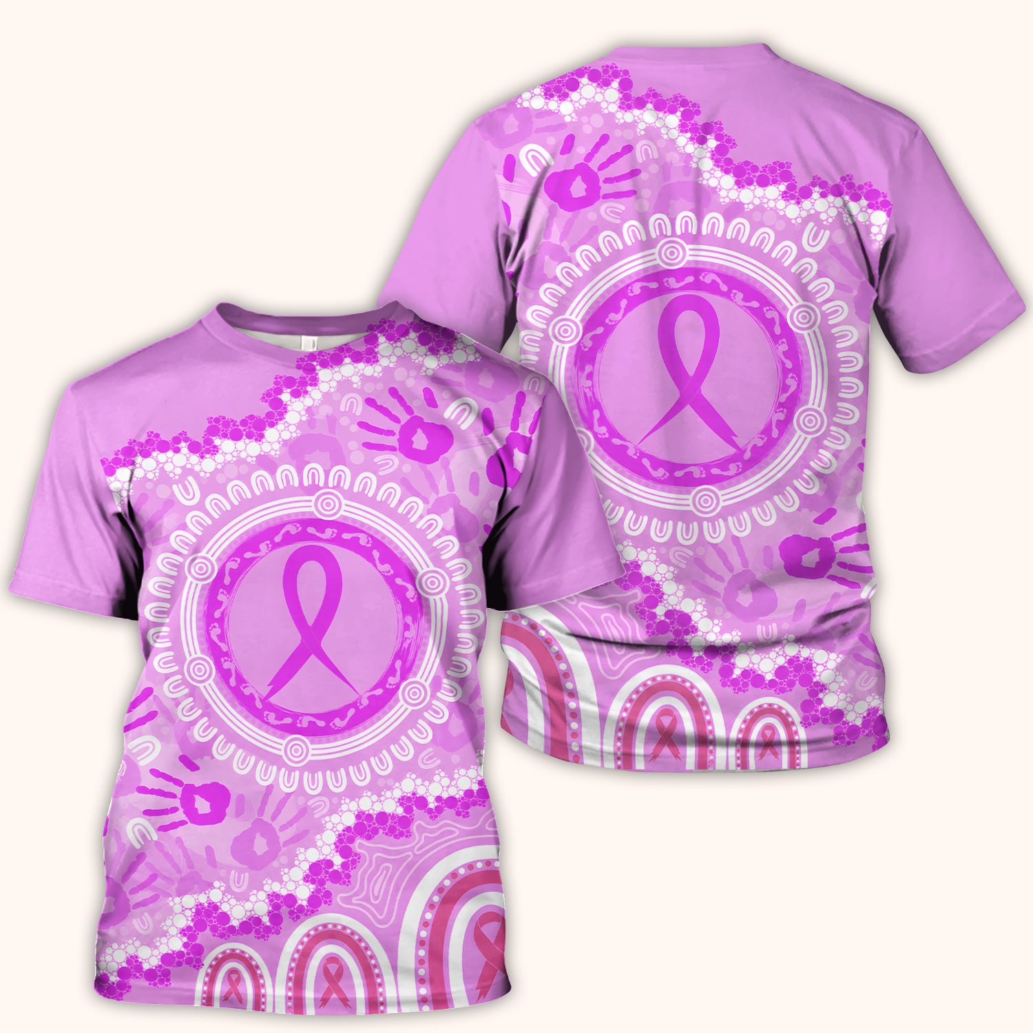 Meaningful Pink Ribbon Scrub Top, Comfortable Scrubs for Nurses