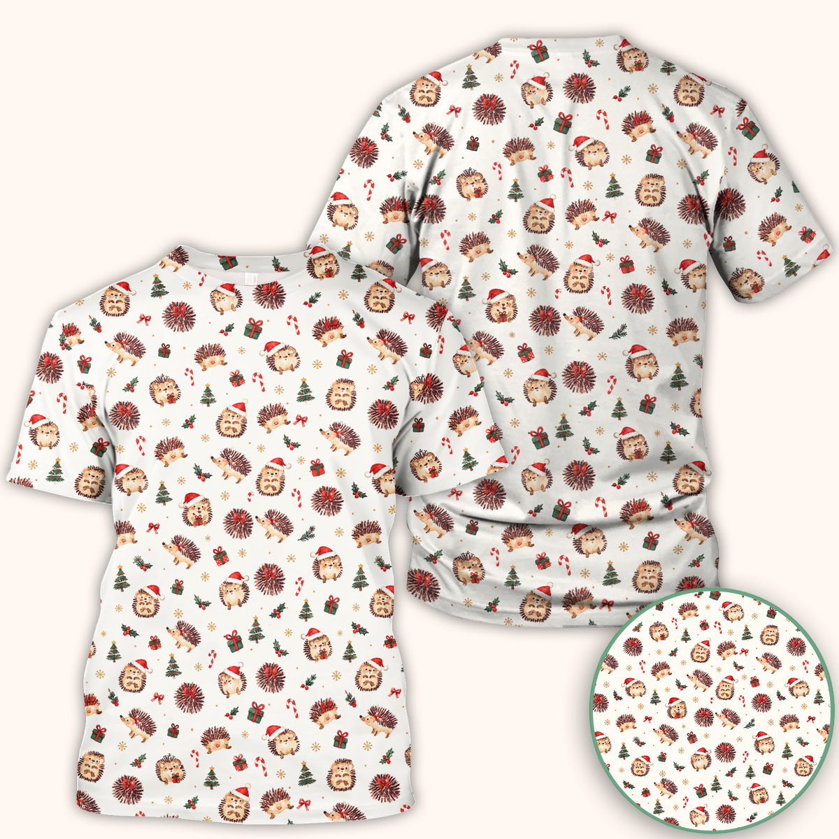 Christmas Hedgehogs And Gifts Scrub Top, Comfortable Scrubs for Nurses