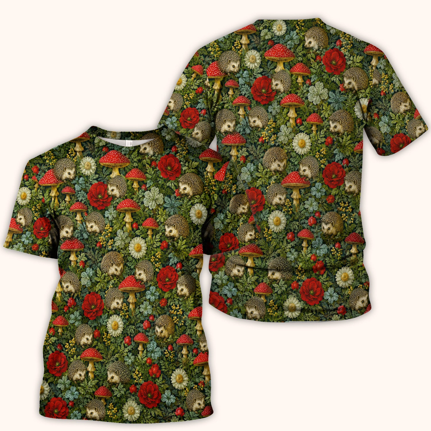 Enchanted Woodland Hedgehog Nurse for Pediatric Nurses, RN, CNA, Garden Medical Scrub Top, Comfortable Scrubs for Nurses