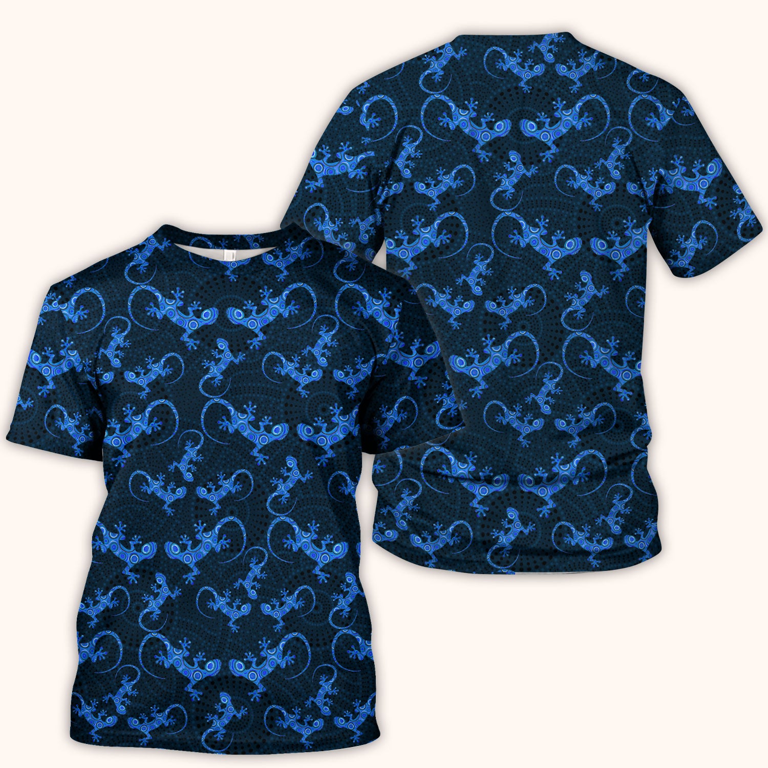 Australian Gecko Dot Art Inspired Medical Scrub Top - Women Uniform