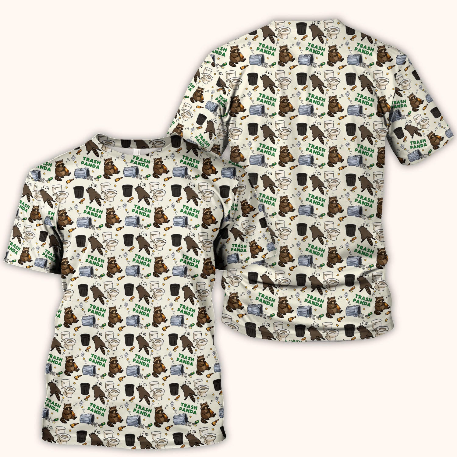 Funny Trash Panda Raccoon Scrub Top, Comfortable Scrubs for Nurses