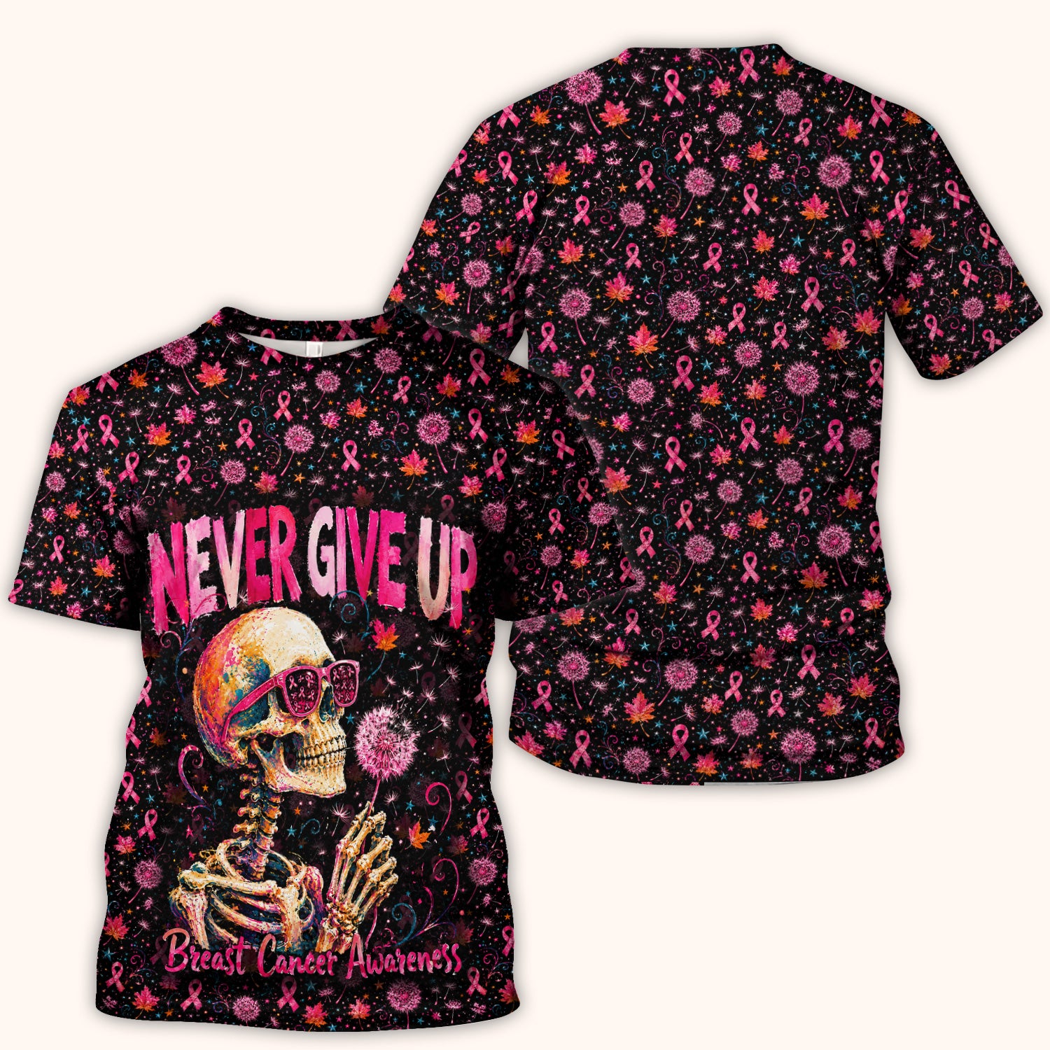 Meaningful Breast Cancer Awareness Skeleton Scrub Top, Comfortable Scrubs for Nurses