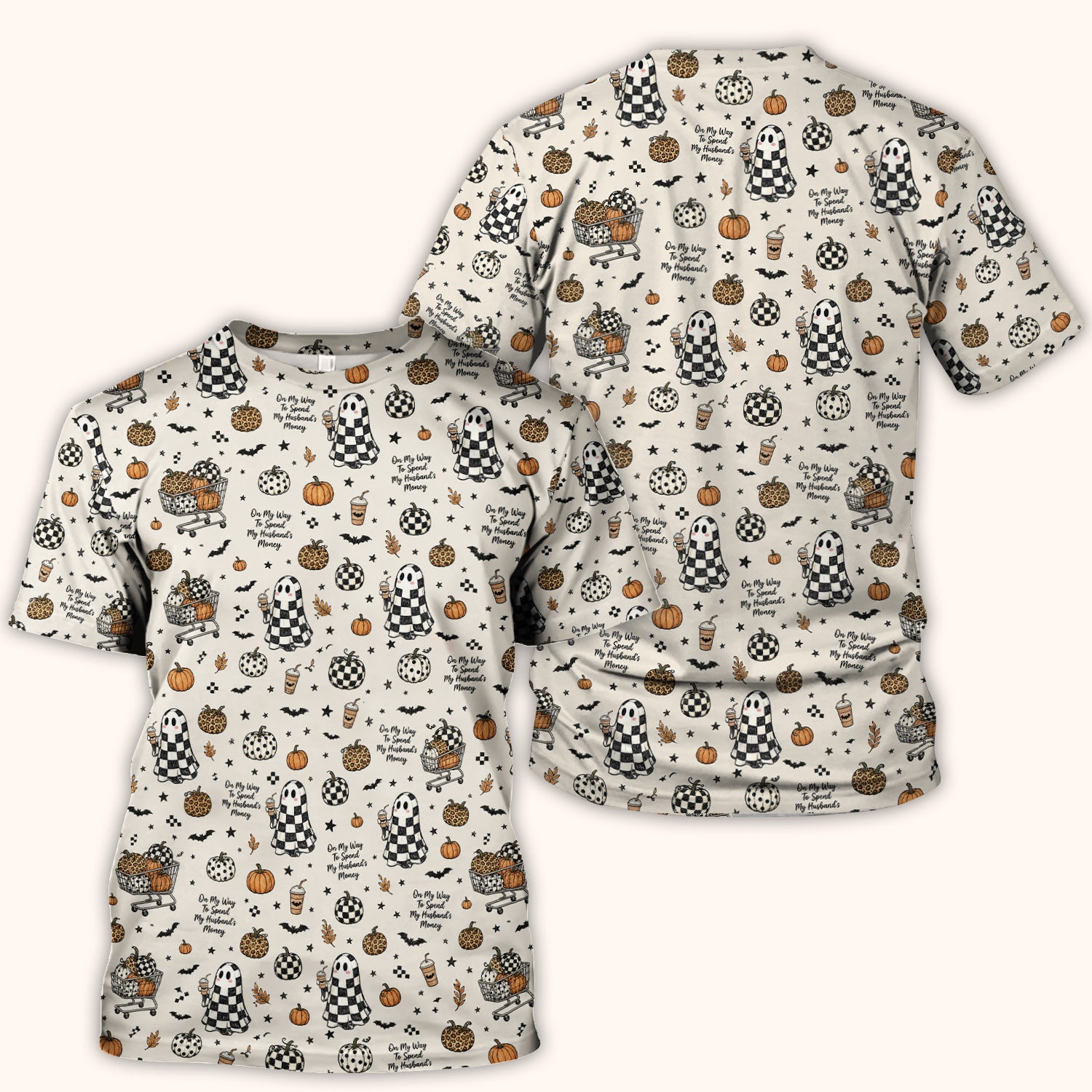 Halloween On My Way To Spend My Husband's Money Scrub Top, Comfortable Scrubs for Nurses