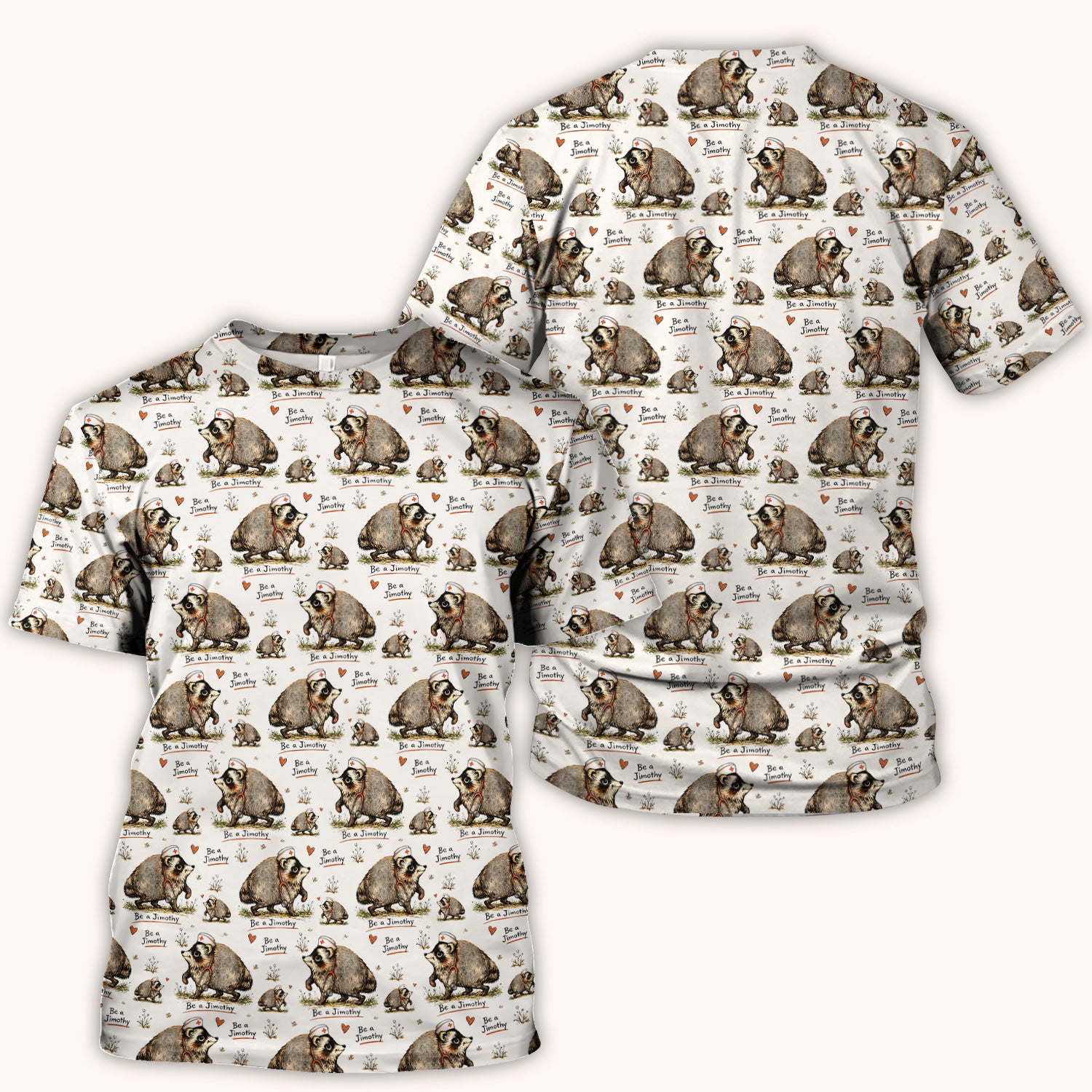 Funny Be A Jimothy Opossum Nurse Scrub Top, Comfortable Scrubs for Nurses