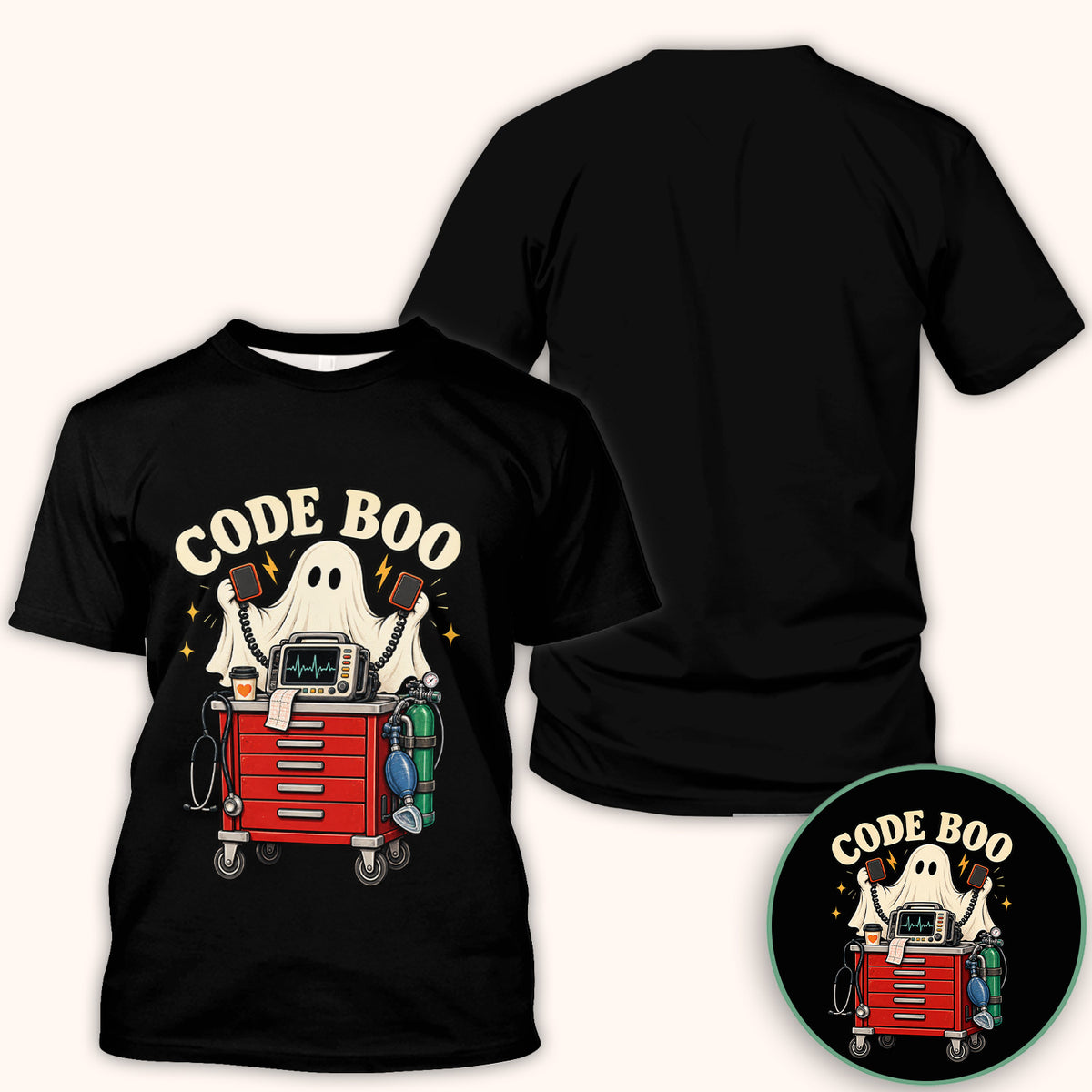 Funny Halloween Code Boo Ghost T-Shirt