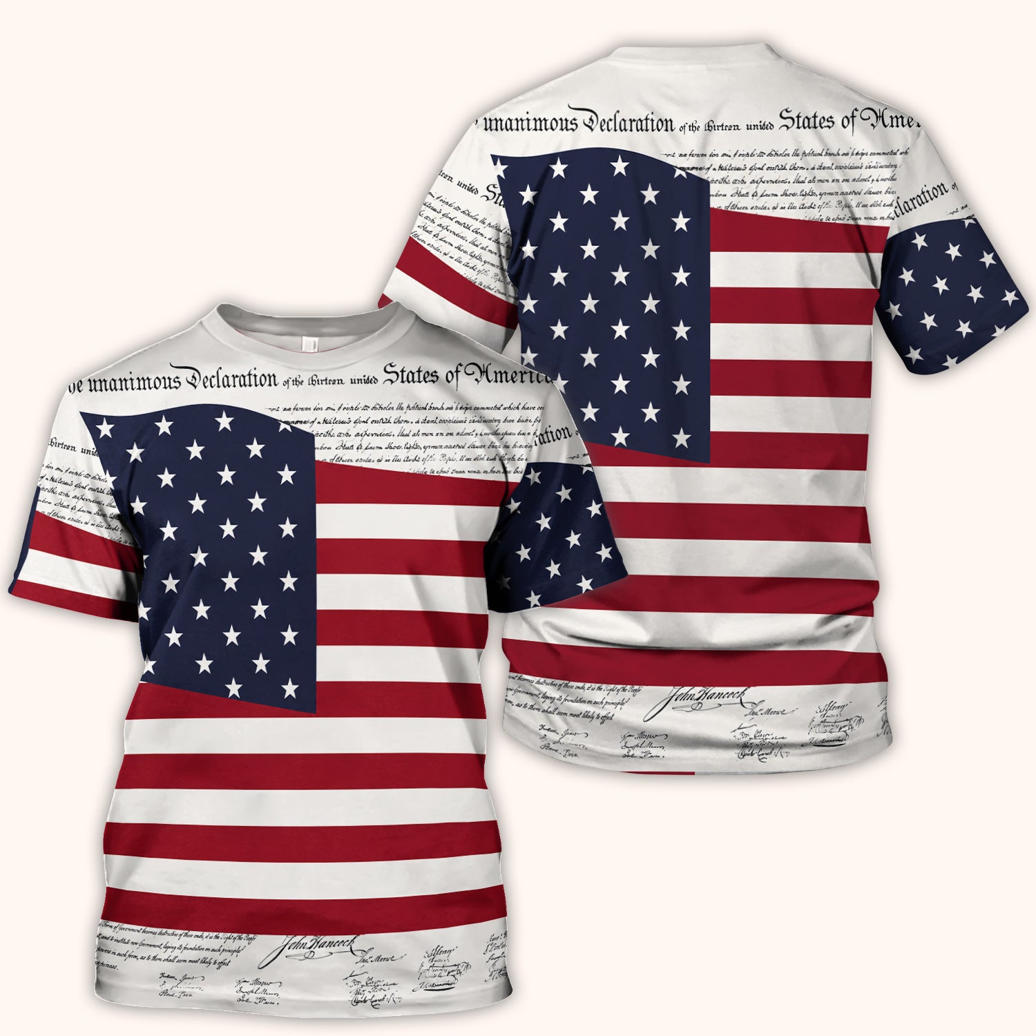 Patriotic Nurse American Flag Pattern Scrub Top, Comfortable Scrubs for Nurses