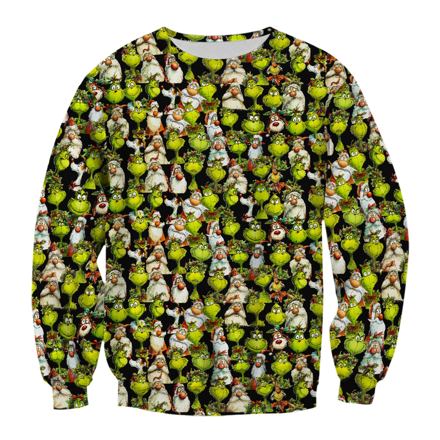 Funny Grinch Nurse Scrub Top Multi Color - Cartoon Characters Scrub Shirt - Cute Christmas Nursing Workwear with Pockets