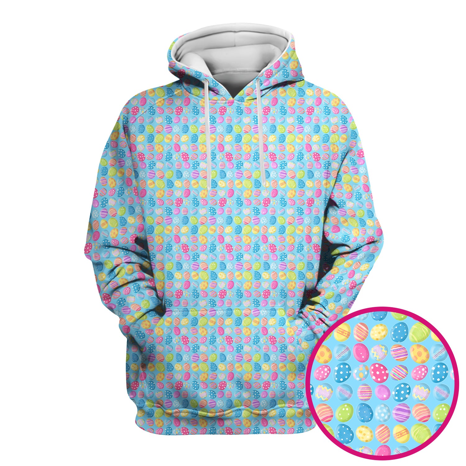 Colorful Easter Eggs Pattern Scrub Top, Comfortable Scrubs for Nurses