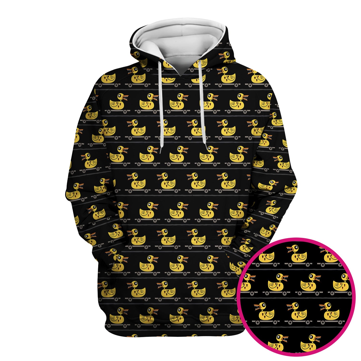 Spooky Rubber Duck Scrub Top, Cute Creepy Halloween Nursing Uniform