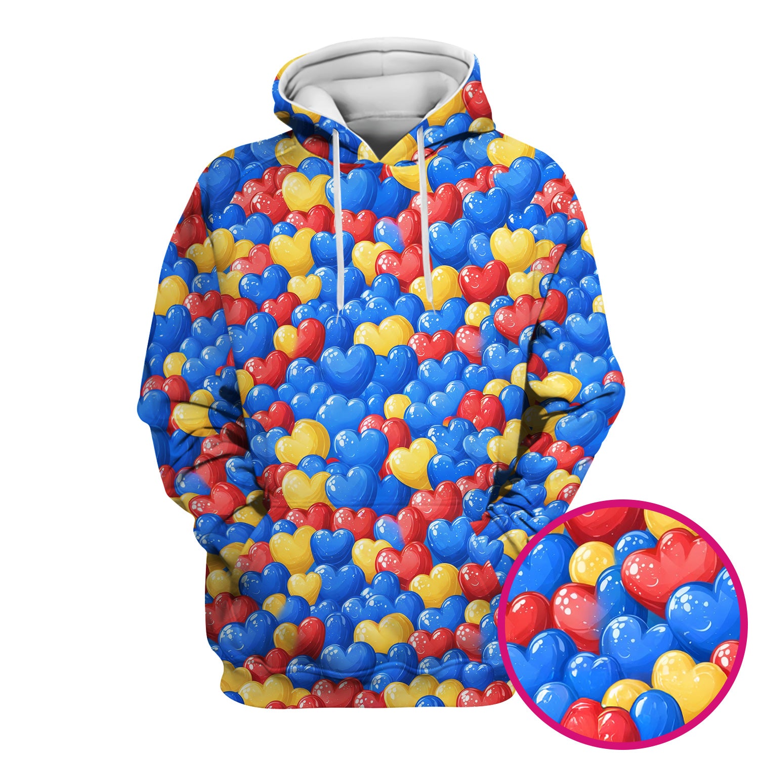 Colorful Autism Heart Pattern Scrub Top, Comfortable Scrubs for Nurses