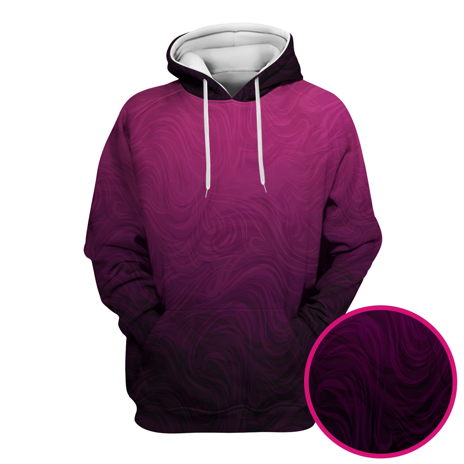 Abstract Swirl Ombre Pattern Scrub Top, Comfortable Scrubs for Nurses