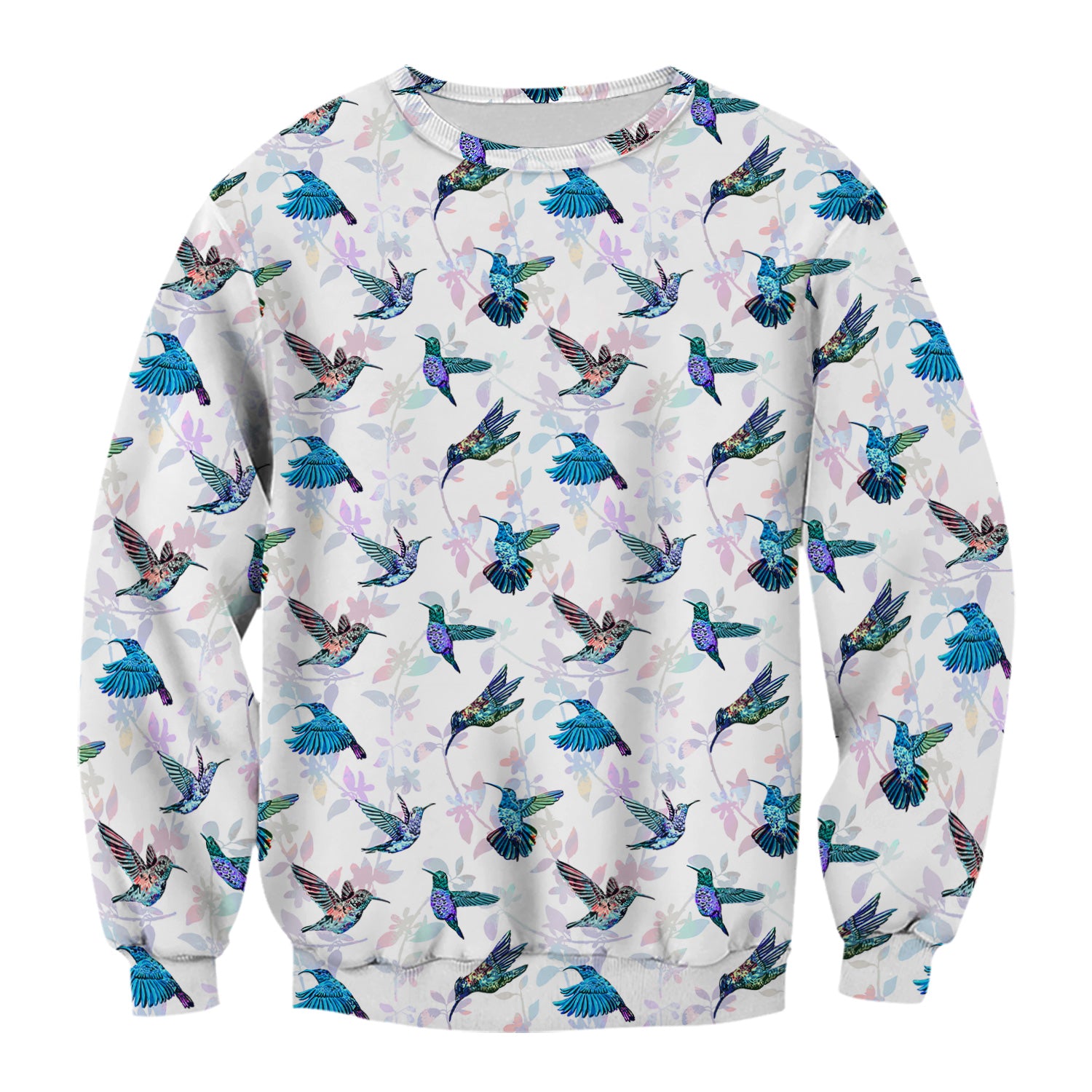 Cute Hummingbird Lover Shirt - All-Over Print Bird & Botanical Graphic Tee - Gift for RN LPN CNA
