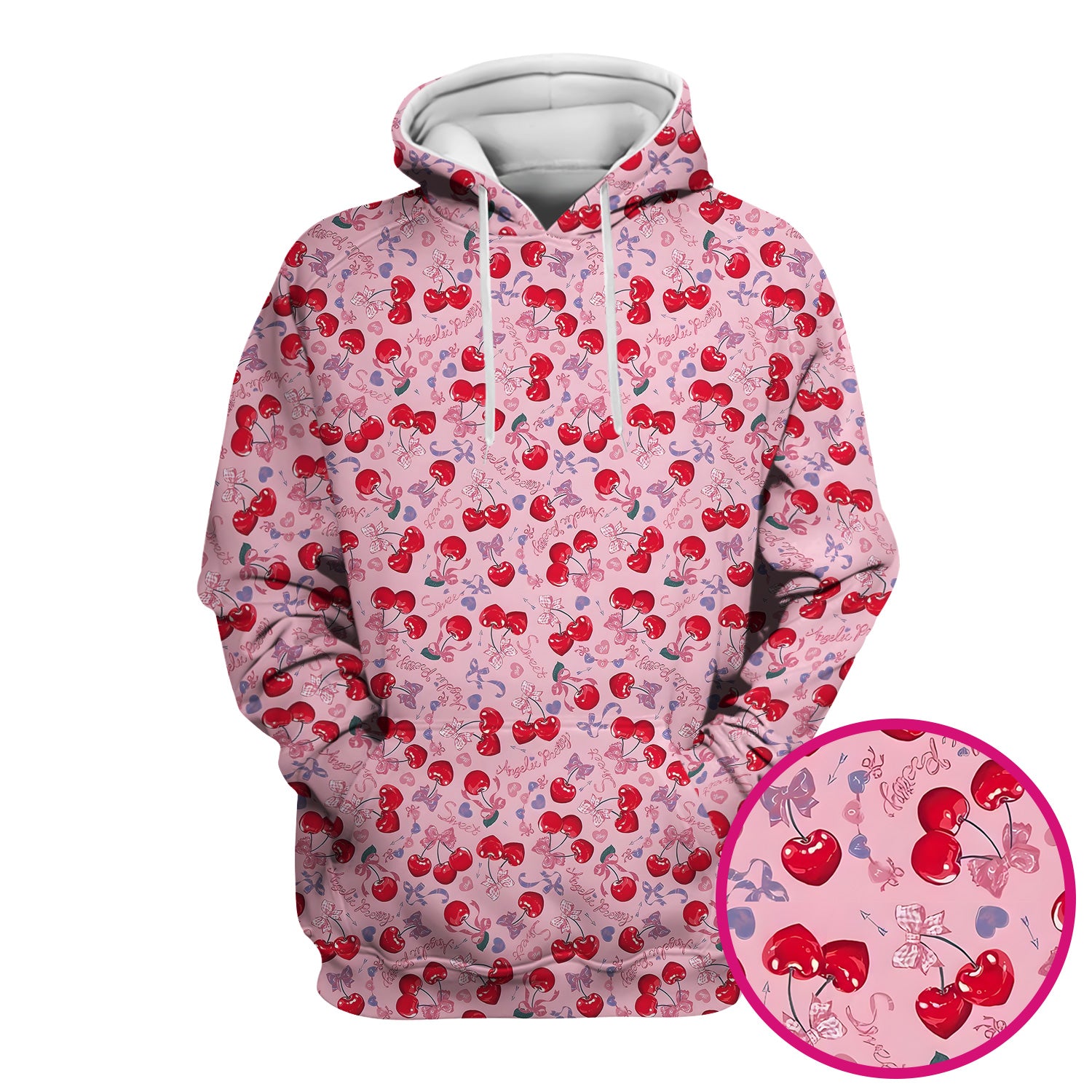 Cherry Blossom Scrub Top, Sweet Pink Nursing Uniform For Women