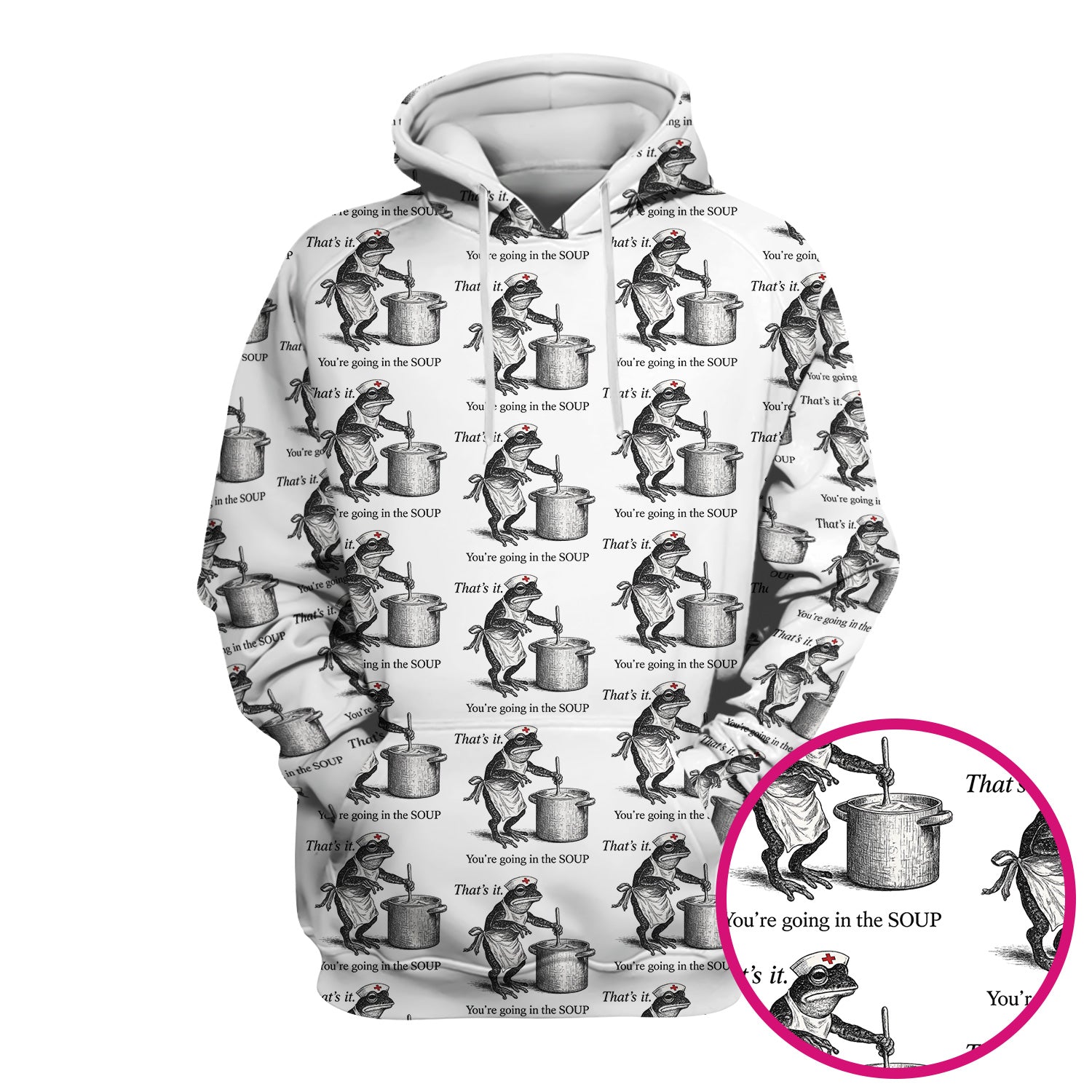 Funny Nurse Frog Cooking Soup Vintage Pattern Scrub Top, Comfortable Scrubs for Nurses