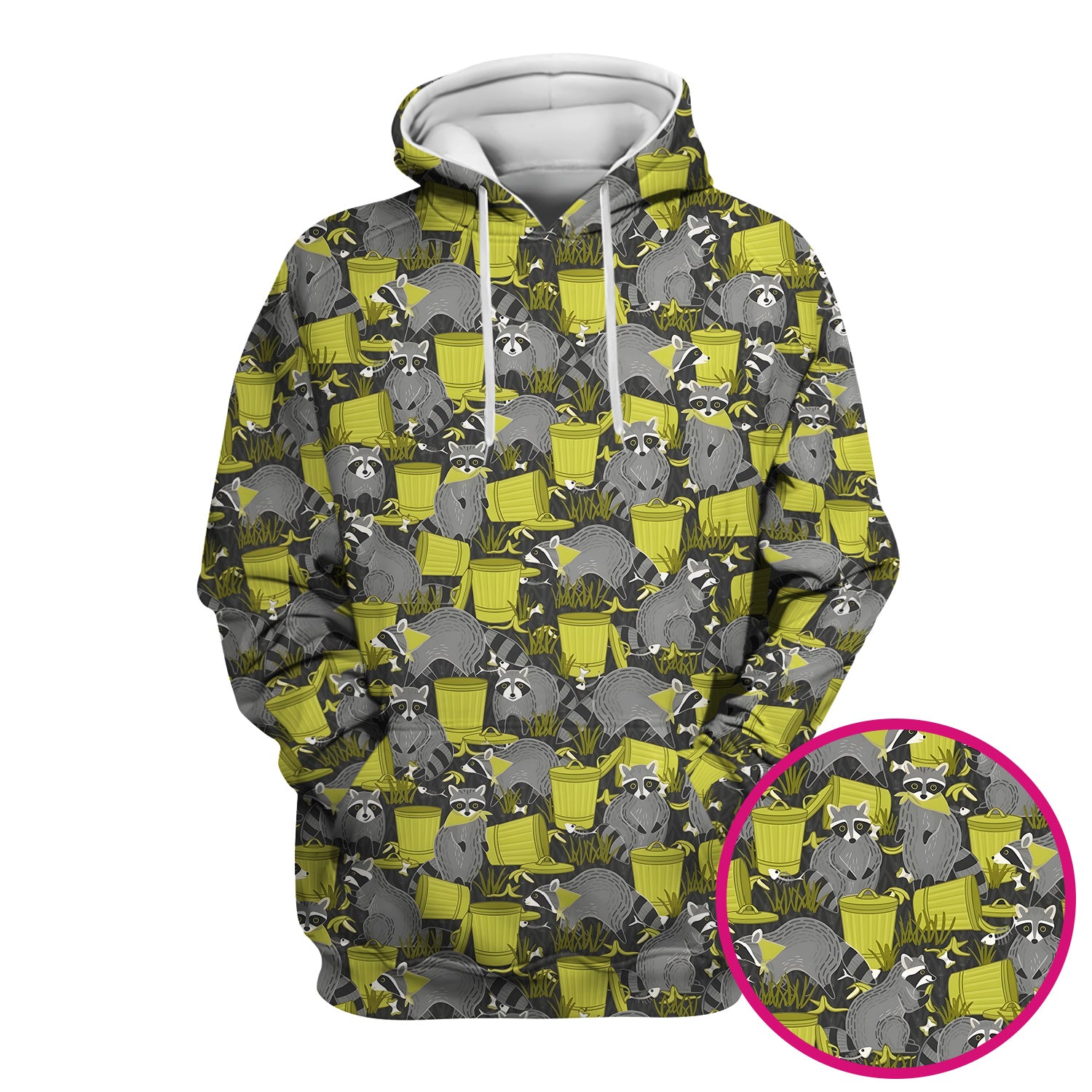Cute Raccoon Trash Panda Pattern Scrub Top, Comfortable Scrubs for Nurses