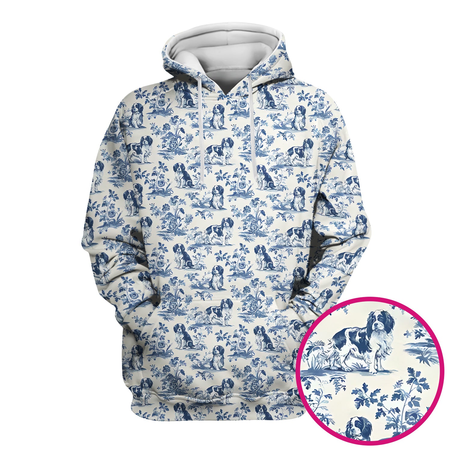 Dog Pattern Toile De Jouy Scrub Top, Vintage Dog Print Nurse Scrub Shirt, Cute Vet Tech Uniform