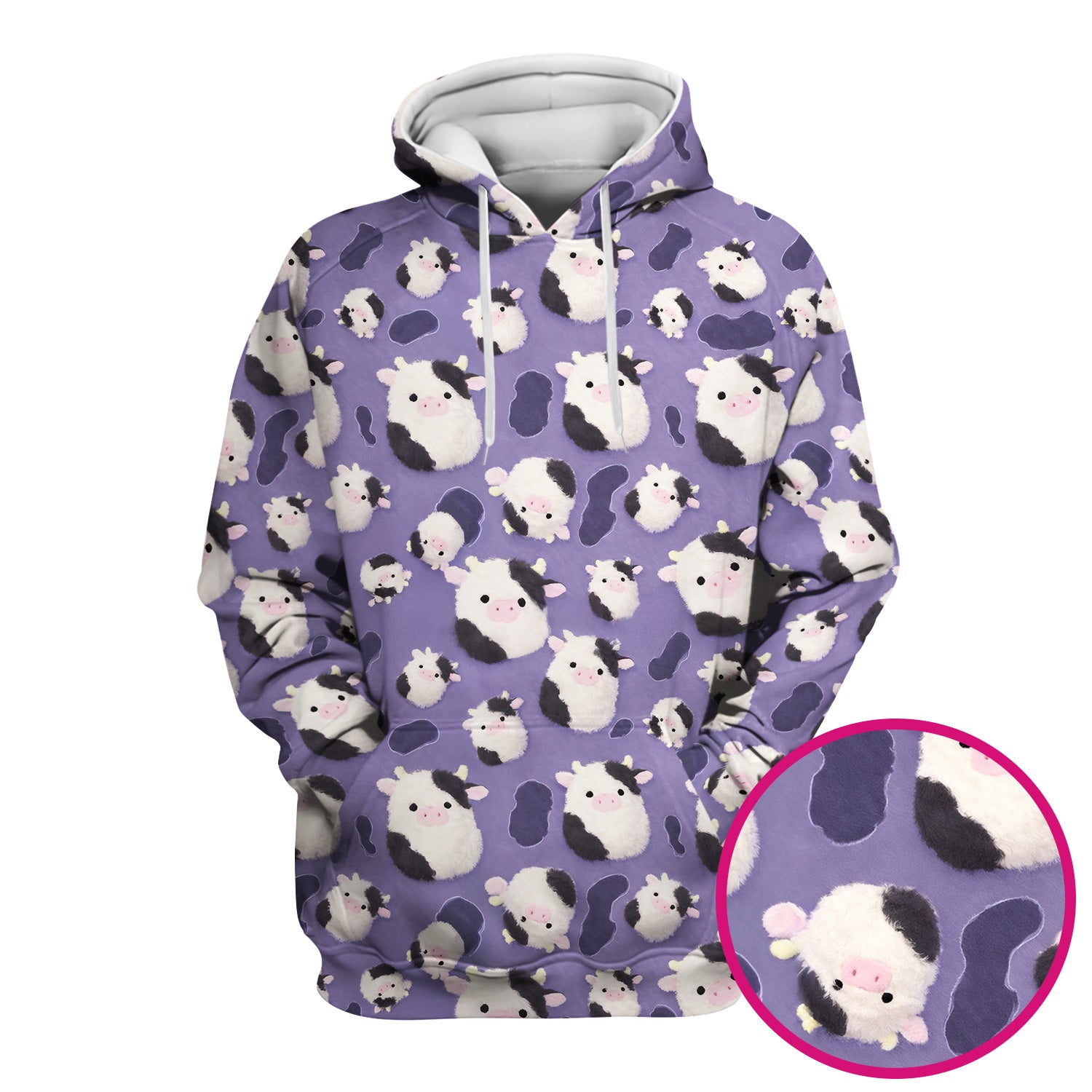 Cute Cartoon Pig Pattern Scrubs Top, Comfortable Scrubs for Nurses
