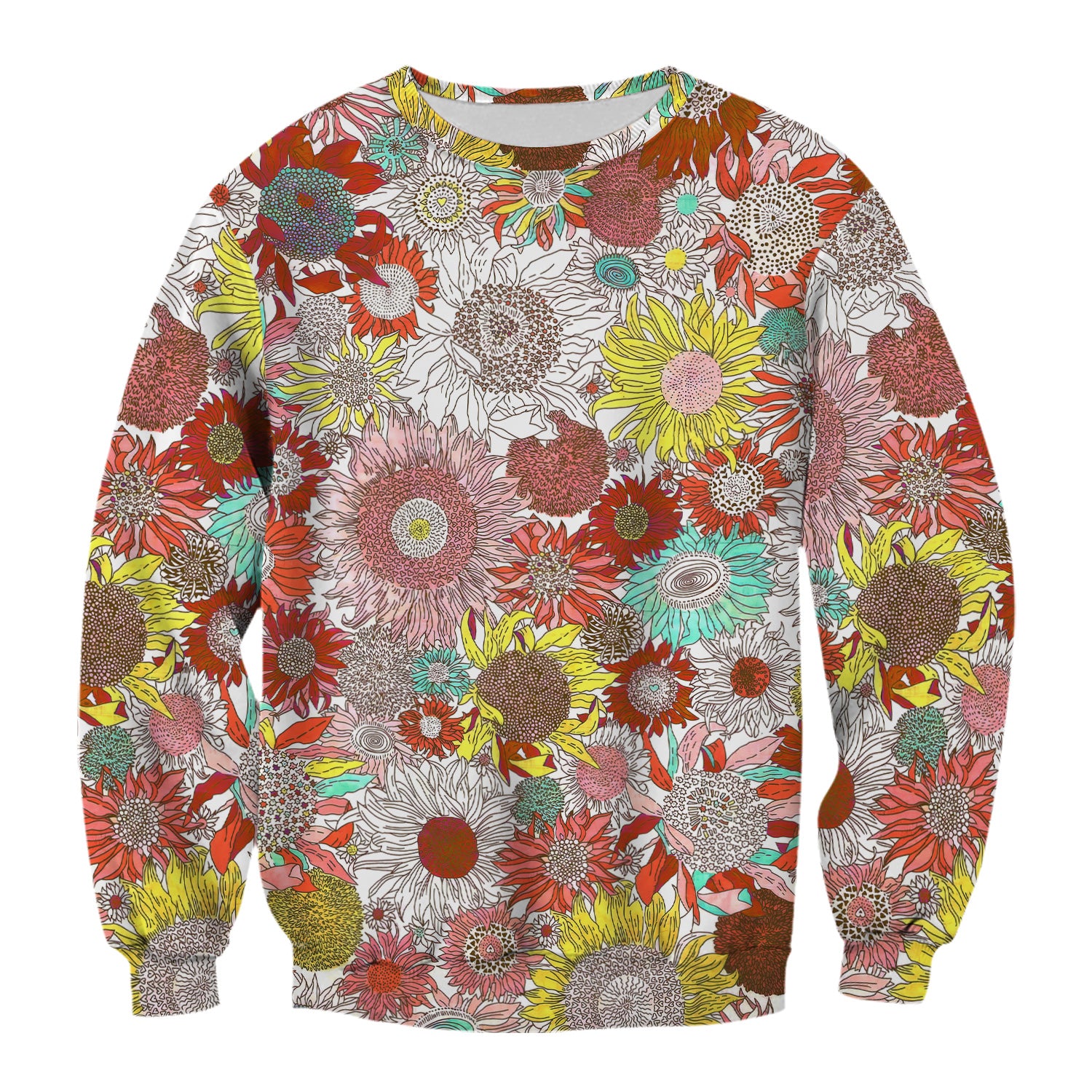 Women’s Floral Medical Scrub Shirt - Bright Sunflower Pattern for RN LPN CNA - Cute Gift for Nurses & Healthcare Professionals