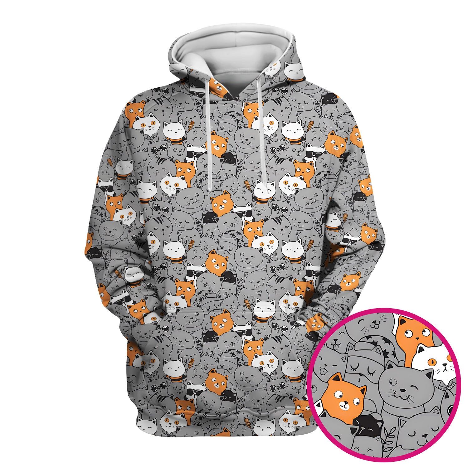 Funny Cats Cute Expressions Pattern Scrubs Top, Comfortable Scrubs for Nurses