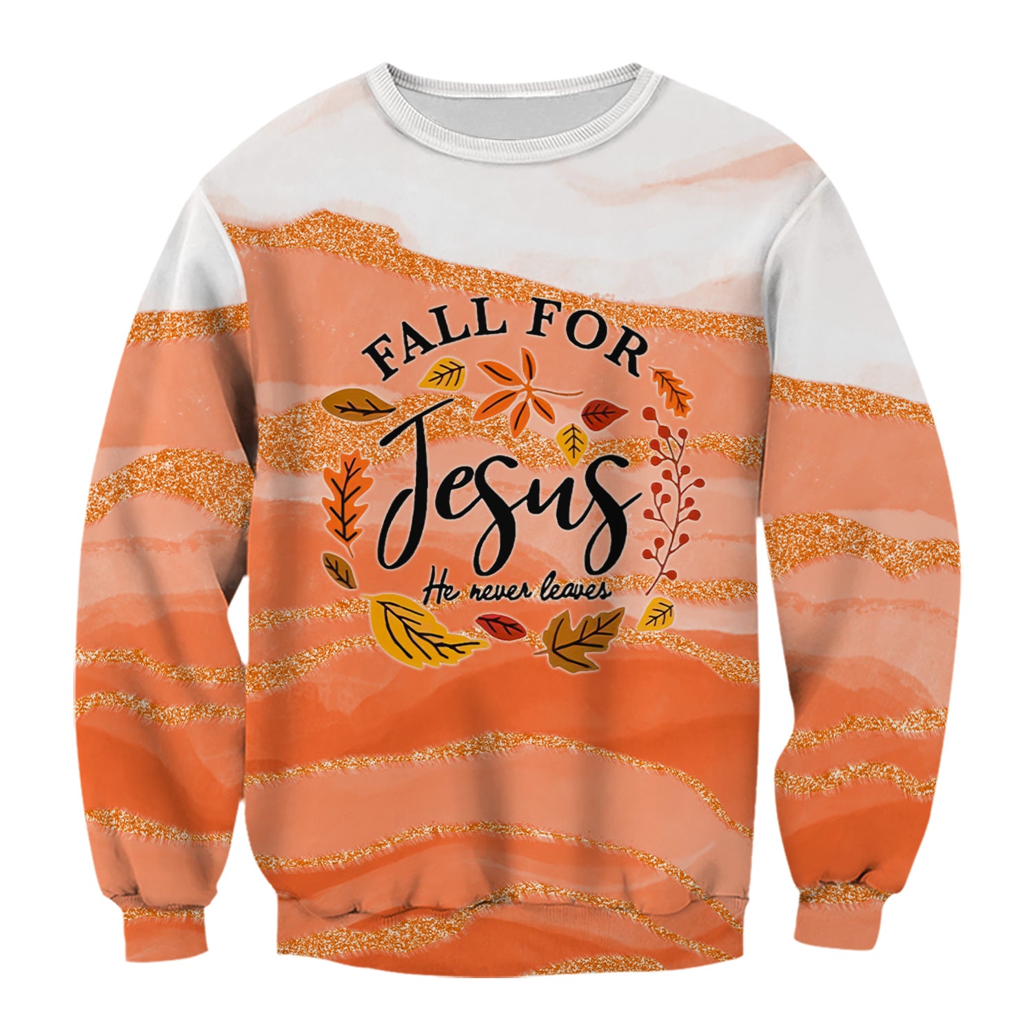 Christian Nurse Fall Scrub - Fall for Jesus He Never Leaves Shirt - Gift for Women RN LPN CNA