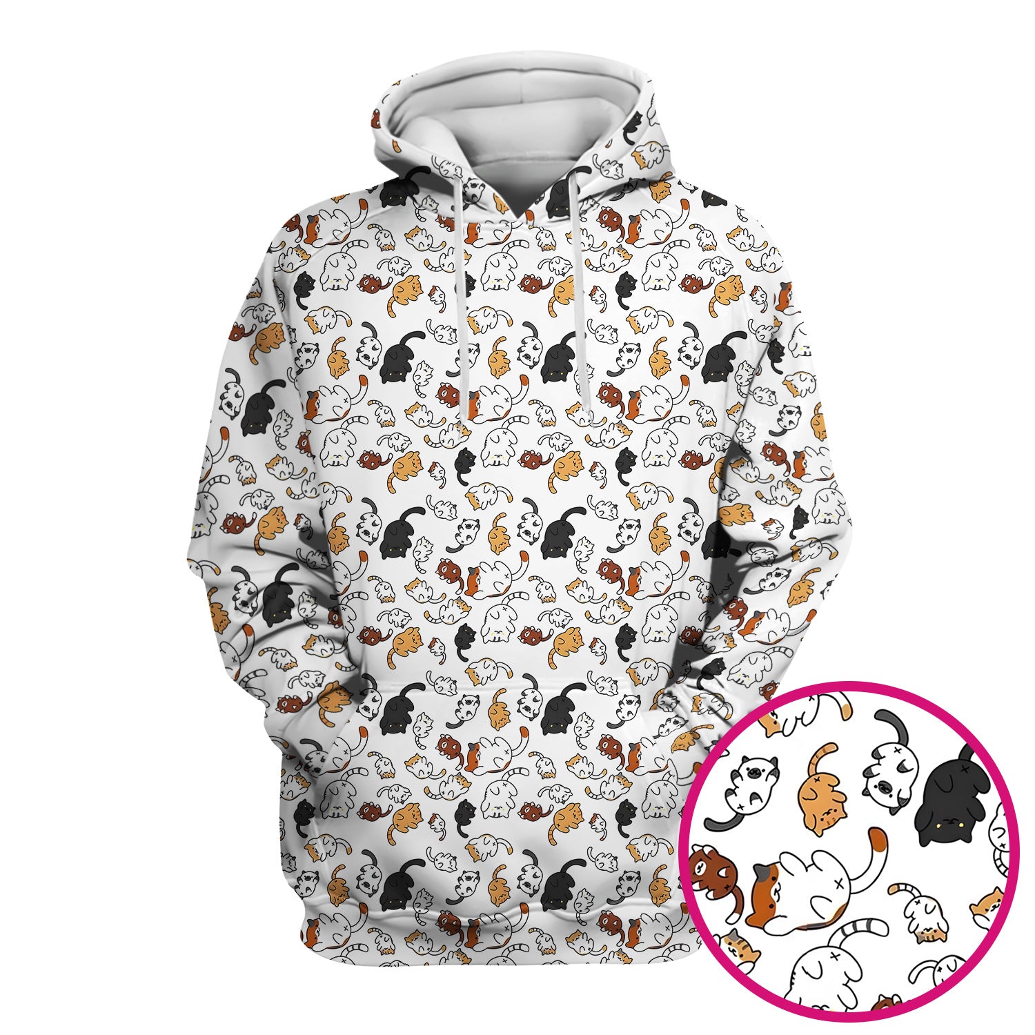 Funny Cat Scrub Top, Cute Cat Pattern Nurse Shirt For Women, Breathable Fabrics Nursing Uniform