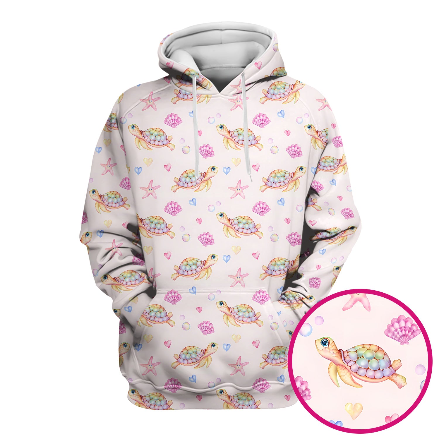 Sea Turtle Ocean Print Scrub Top, Comfortable Scrubs for Nurses