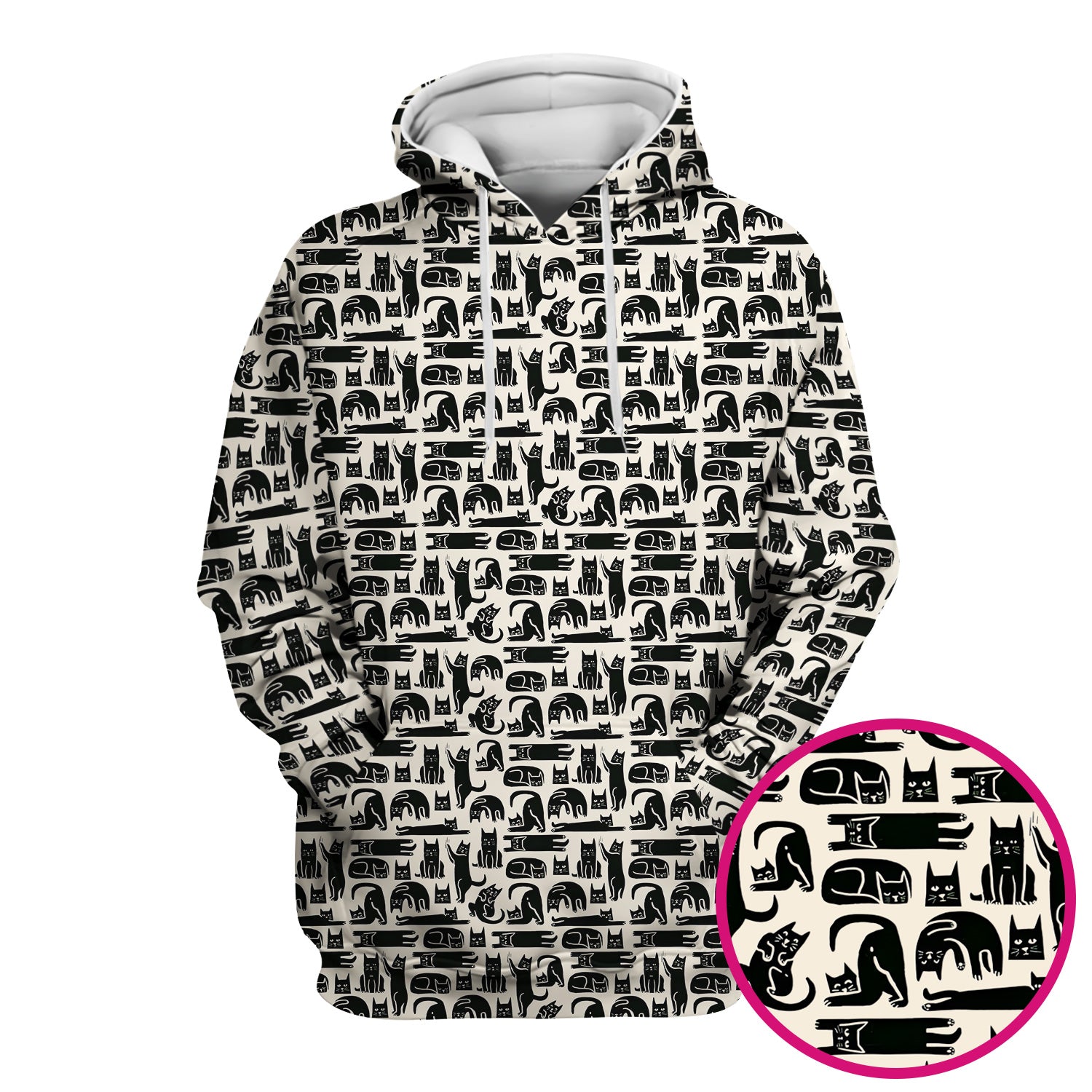 Cute Funny Cat Poses Print Scrub Top, Comfortable Scrubs for Nurses