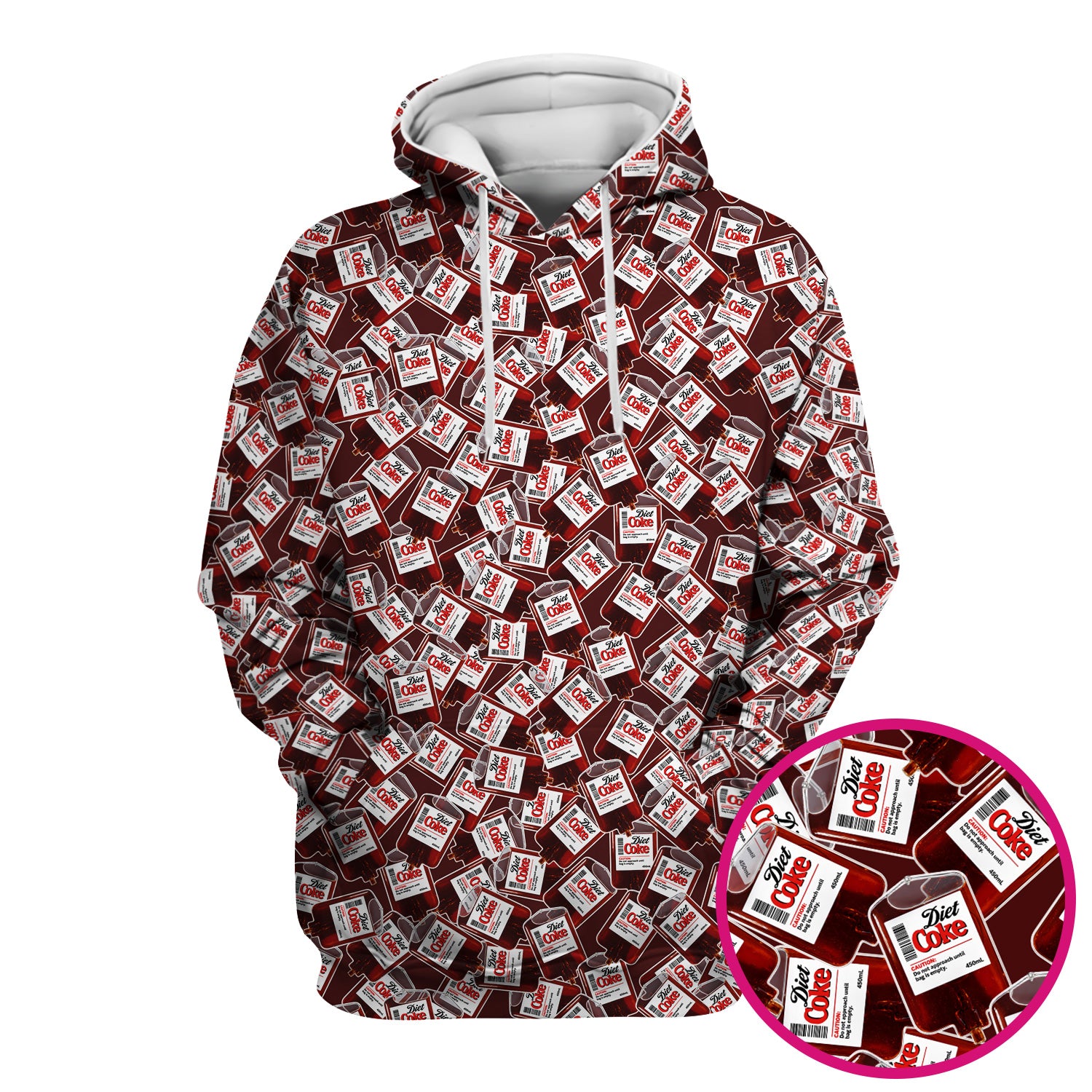 Vintage Soda Bottle Print V Neck Scrub Top for Nurses, Red Medical Uniform