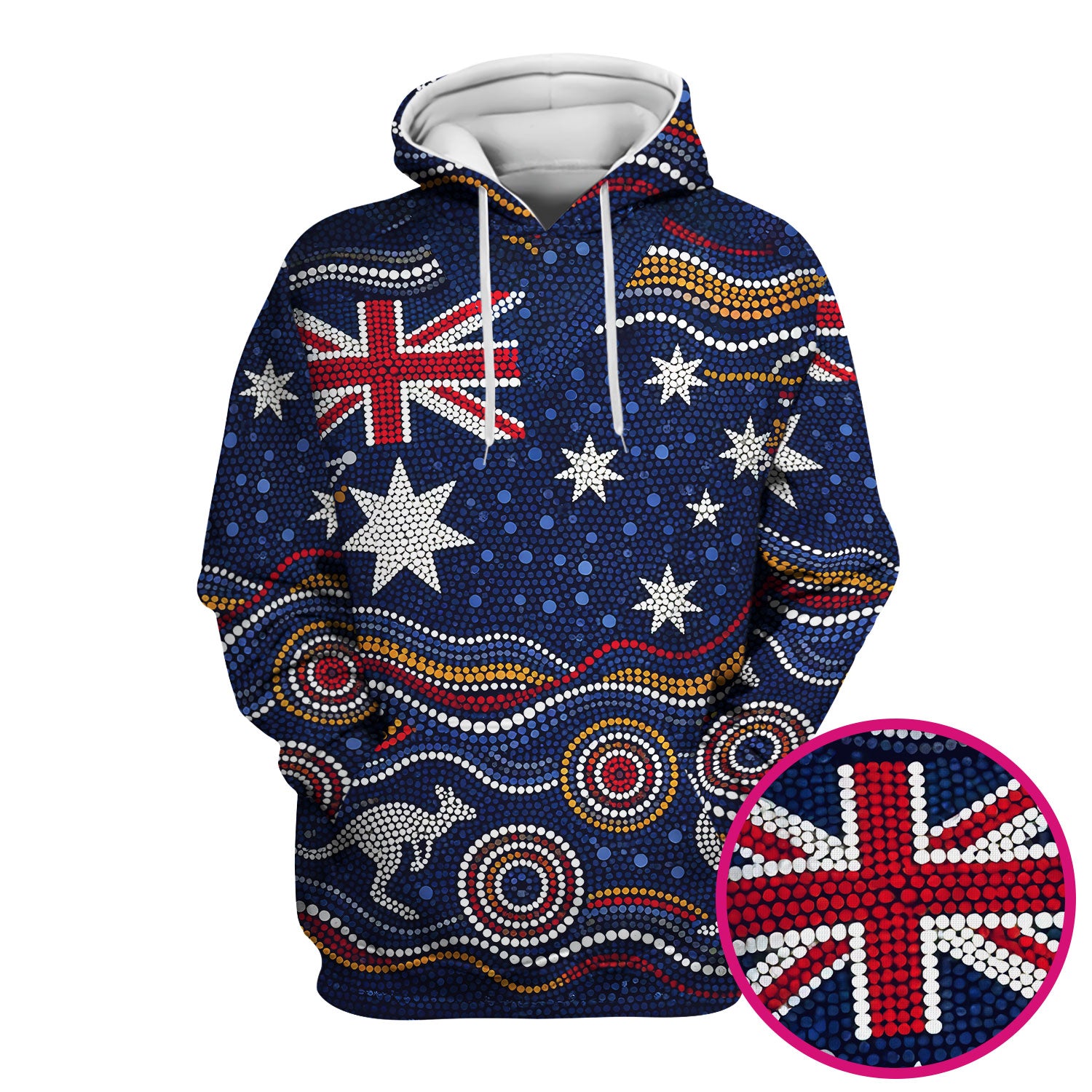 Australian Aboriginal Art Pattern Nurse Scrub Top, Kangaroo Dot Nurses Shirt For Women, Breathable Fabrics Nursing Uniform