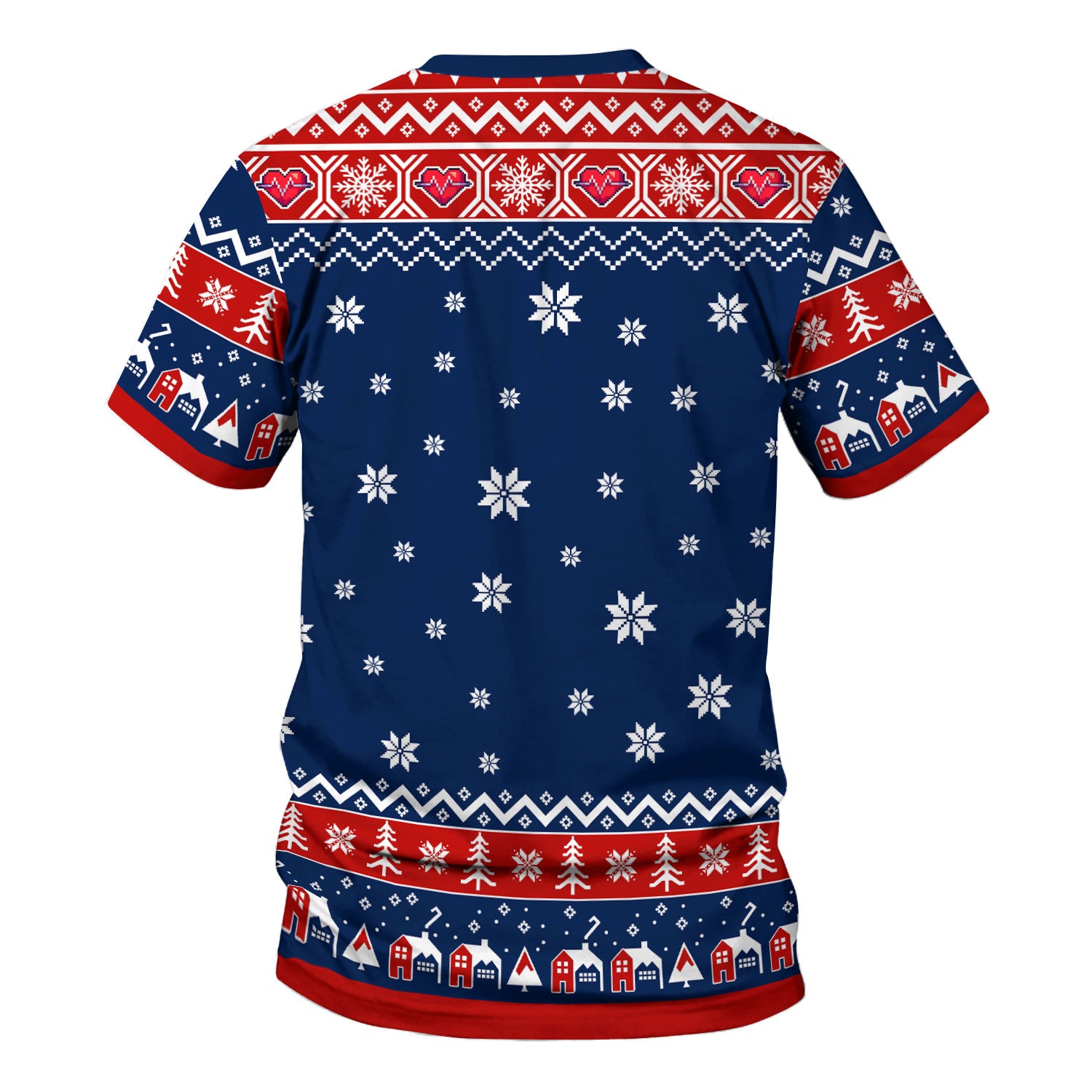 Funny Scrub Top for Women - Do Not Open Til Christmas Santa and Elf - Holiday Medical Uniform Gift for RN LPN CNA