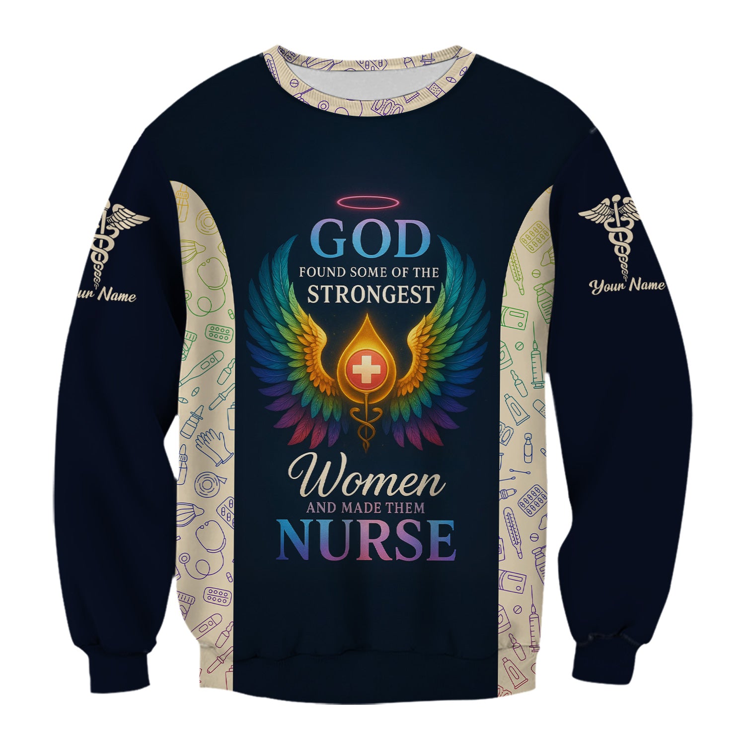 Personalized Christian Nurse Shirt - Strongest Women Made Nurse Graphic Tee - Gift for Women RN LPN & Healthcare Workers