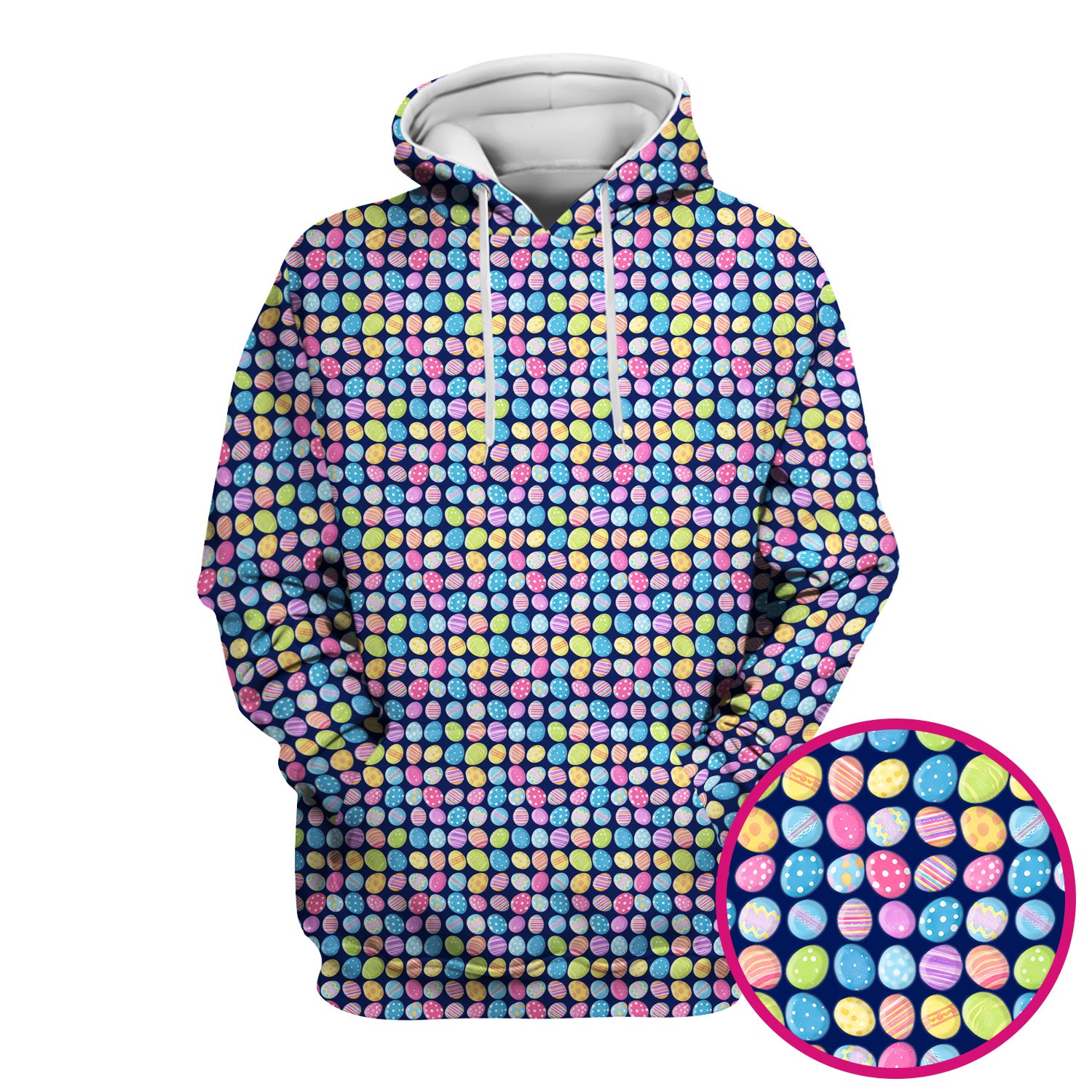 Colorful Easter Eggs Pattern Scrub Top, Comfortable Scrubs for Nurses
