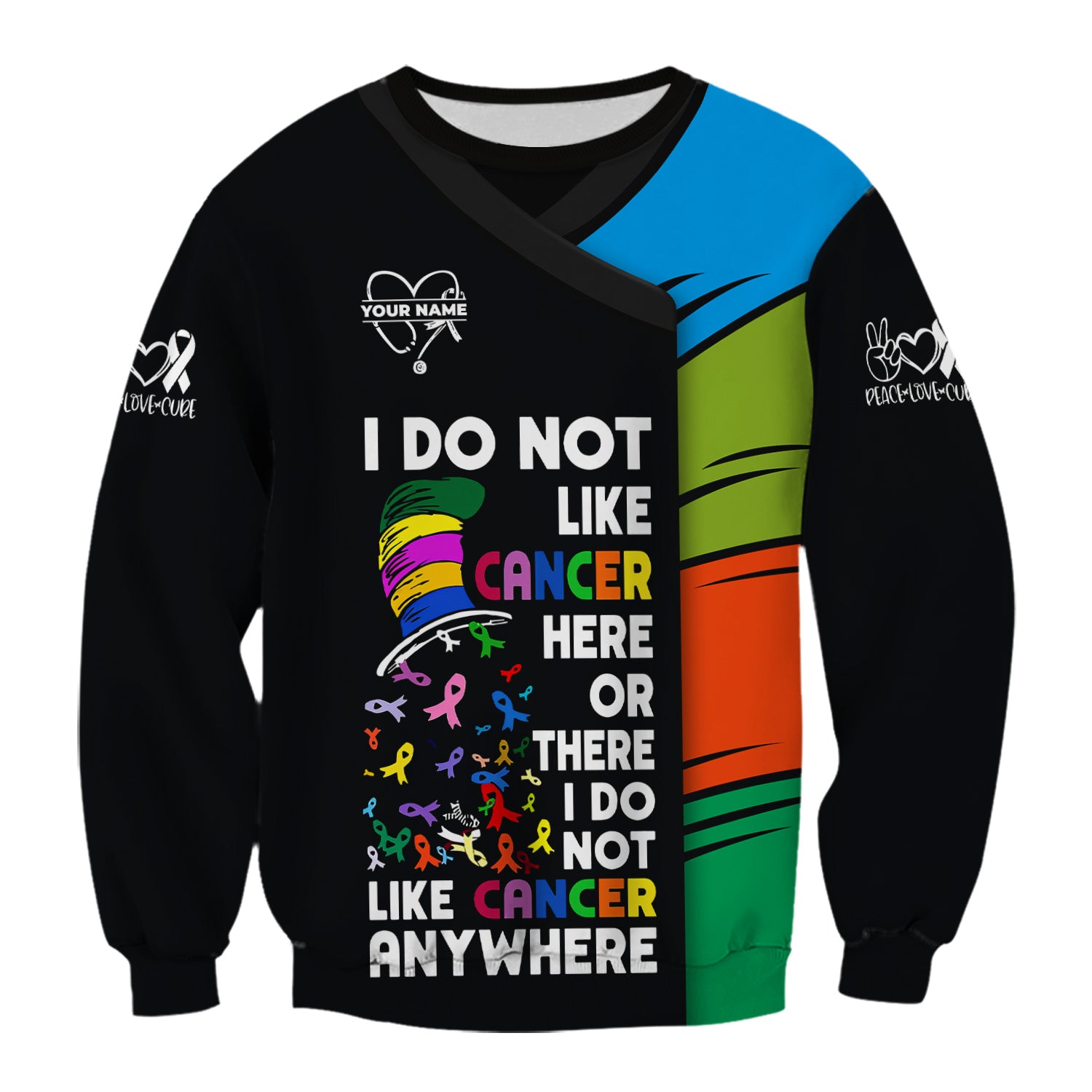 Custom Nurse Breast Cancer Awareness Shirt - I Do Not Like Cancer Anywhere Graphic Tee - Gift for Women RN LPN