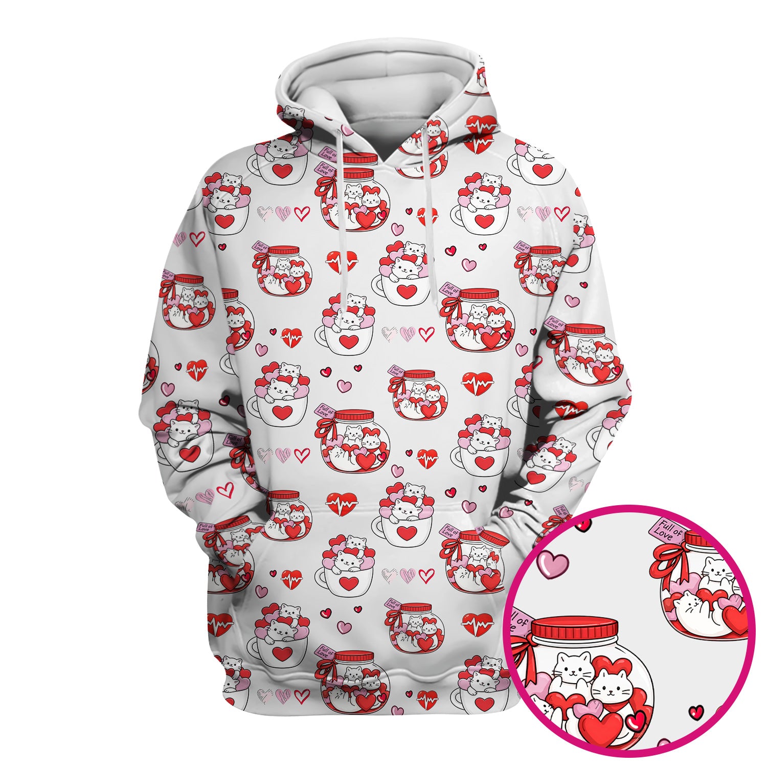 Cute Cat Valentine Nurse Scrub Top, Comfortable Scrubs for Nurses