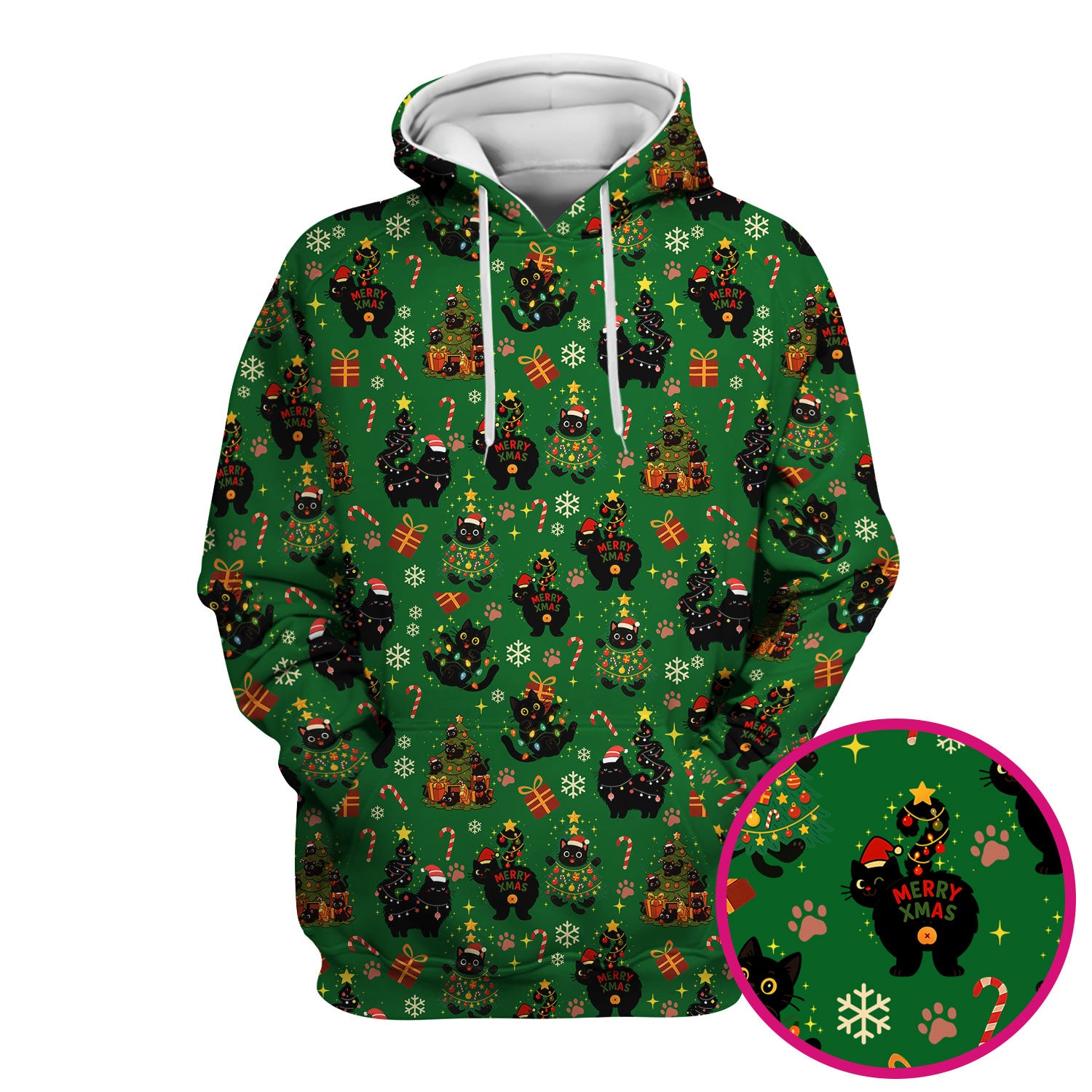 Funny Cat Print Nurse Scrub Top - Christmas Medical Shirt for Women & Men - Cute Holiday Gift Idea for RN CNA Doctor Scrubs