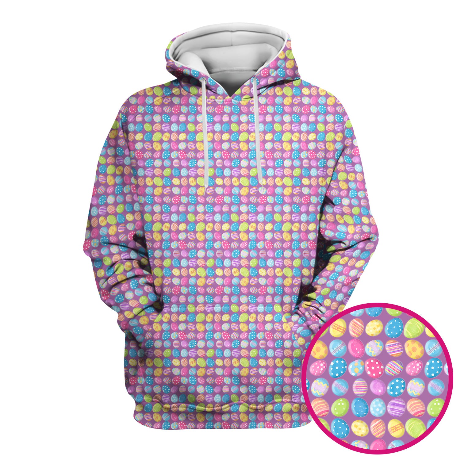 Colorful Easter Eggs Pattern Scrub Top, Comfortable Scrubs for Nurses