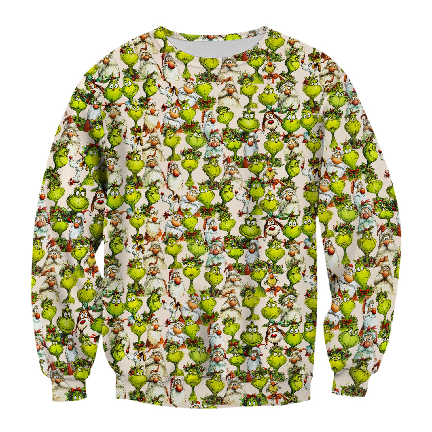 Funny Grinch Nurse Scrub Top Multi Color - Cartoon Characters Scrub Shirt - Cute Christmas Nursing Workwear with Pockets
