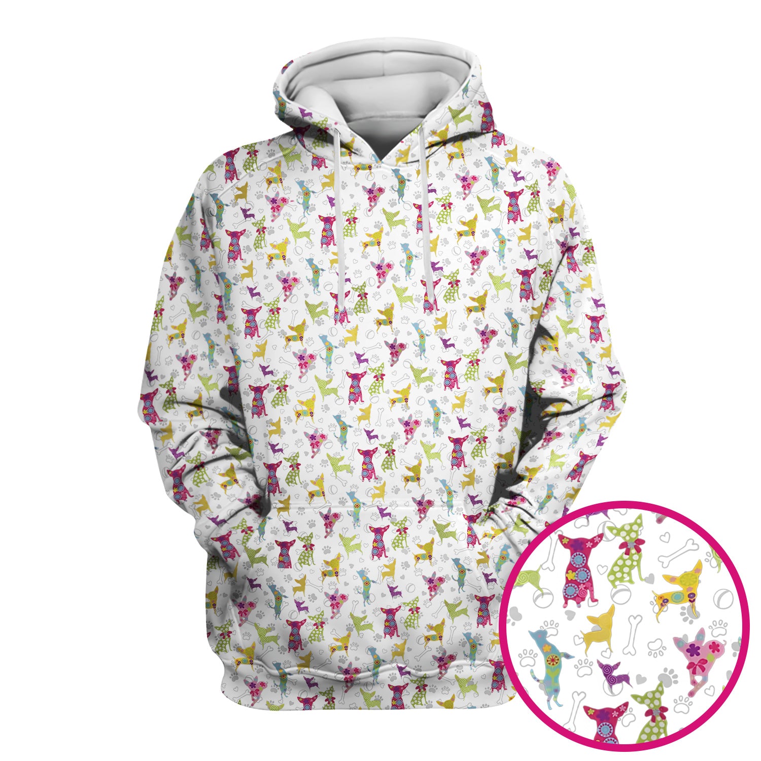 Colorful Playful Dog Print Nurse Scrub Top, Comfortable Scrubs for Nurses