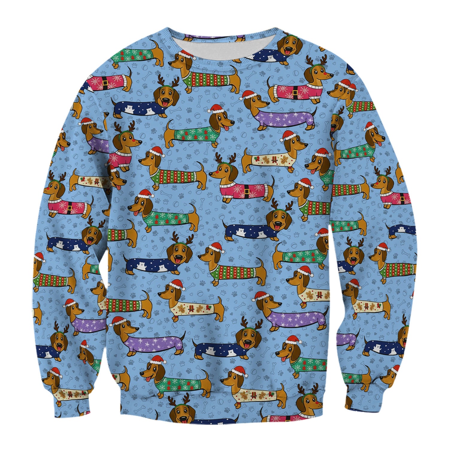 Funny Dachshund Dog Christmas Scrub Top for Nurses - Holiday Reindeer Wiener Dog Shirt - Cute Vet Tech Uniform Gift