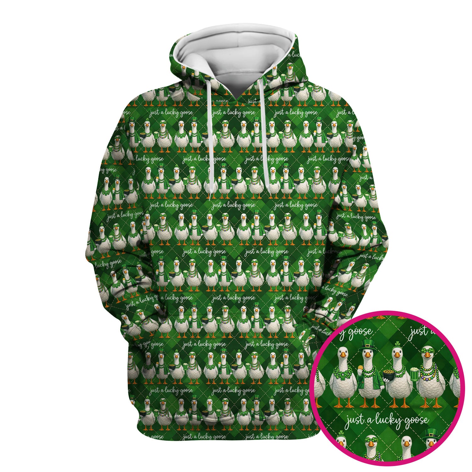 Lucky Goose St Patrick Green Argyle Print Scrub, Comfortable Scrubs for Nurses
