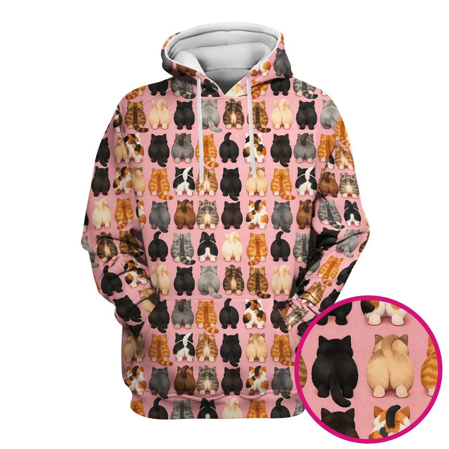 Cute Cats Back View Pattern Scrubs Top, Comfortable Scrubs for Nurses