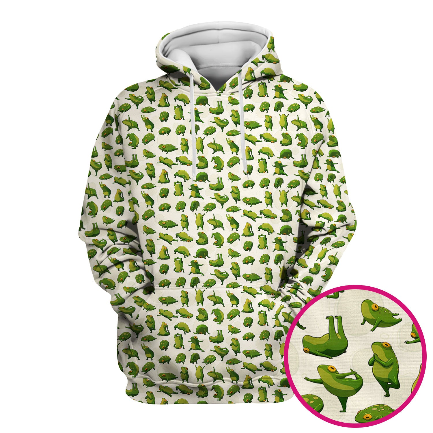 Cute Frog Cartoon Pattern Scrub Top, Comfortable Scrubs for Nurses
